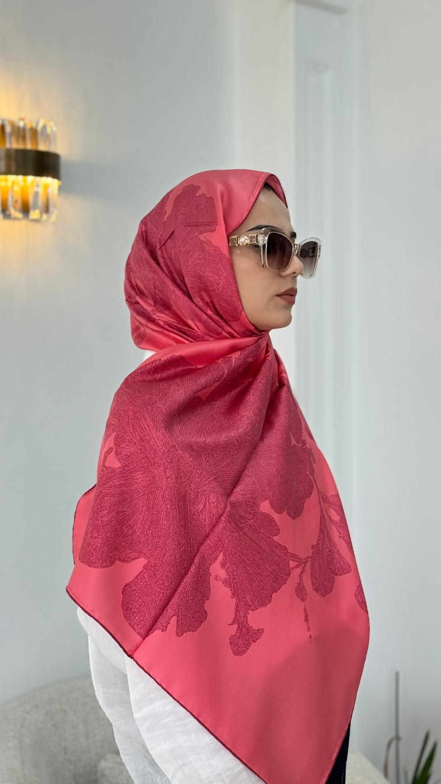 Maisa Mulberry İpek Şal Fuşya 2954