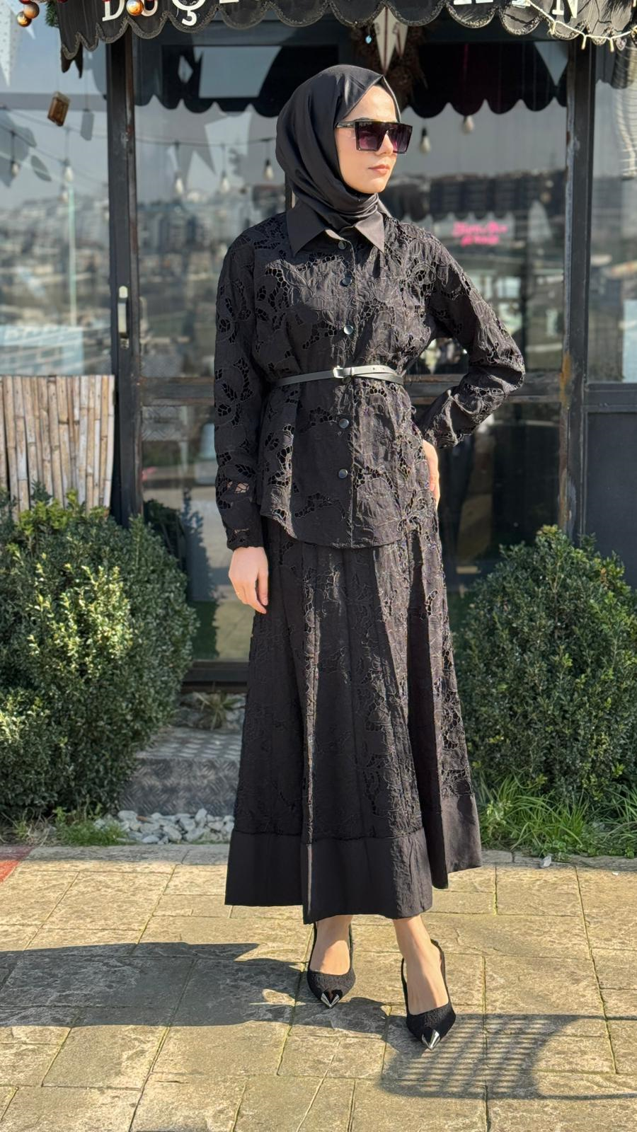 Misswhence Dantel Desenli Takım 39306