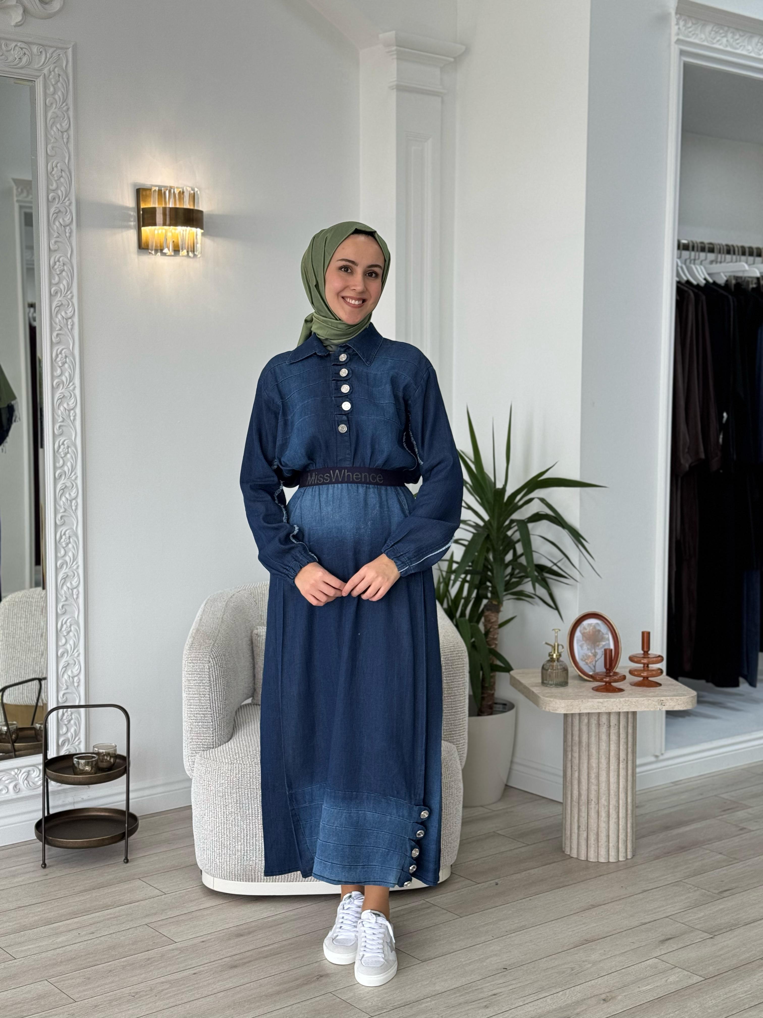 Misswhence Düğme Detaylı Takım Lacivert 37304