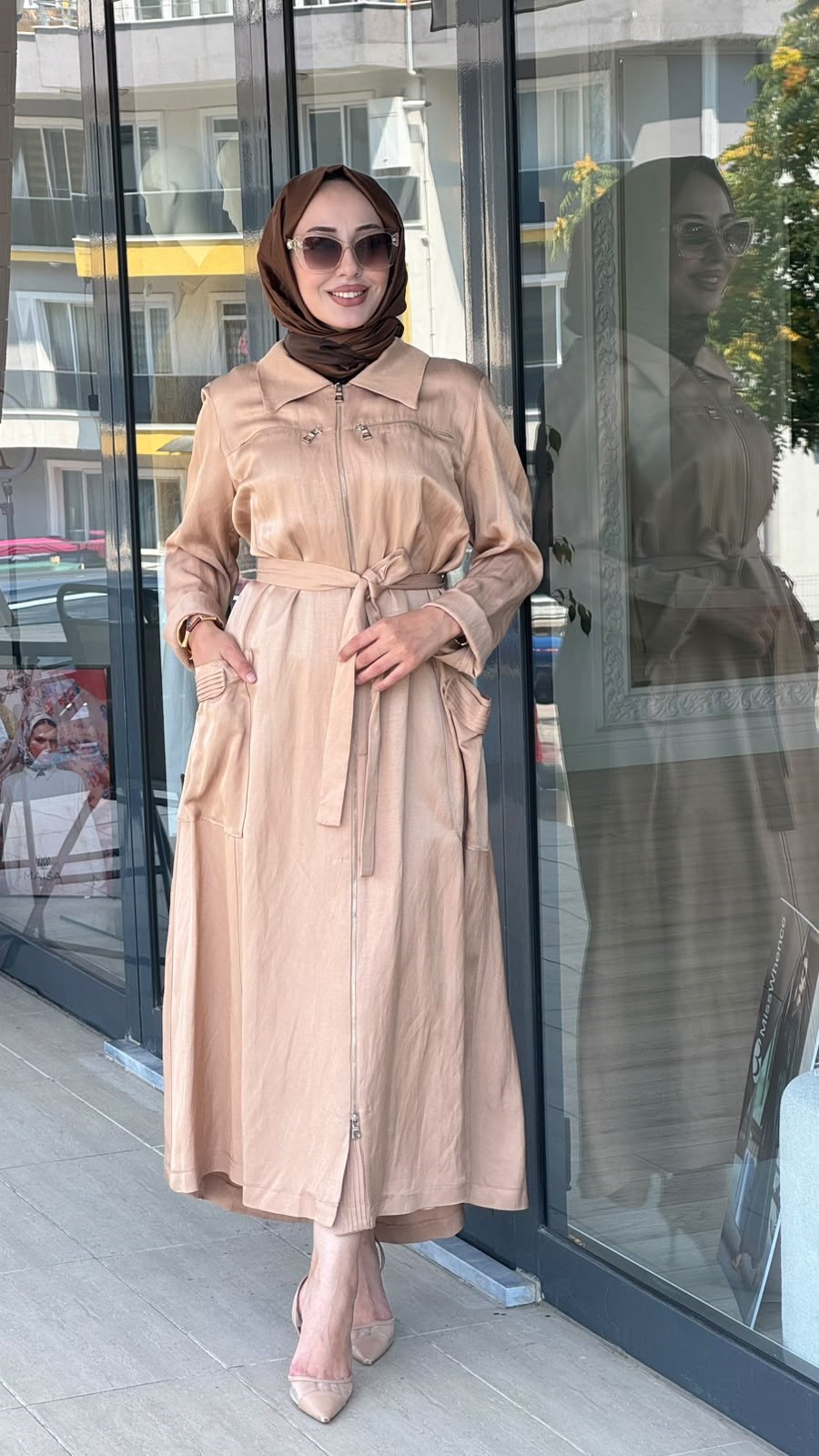 Misswhence Fermuarlı Pardesü Camel 37515