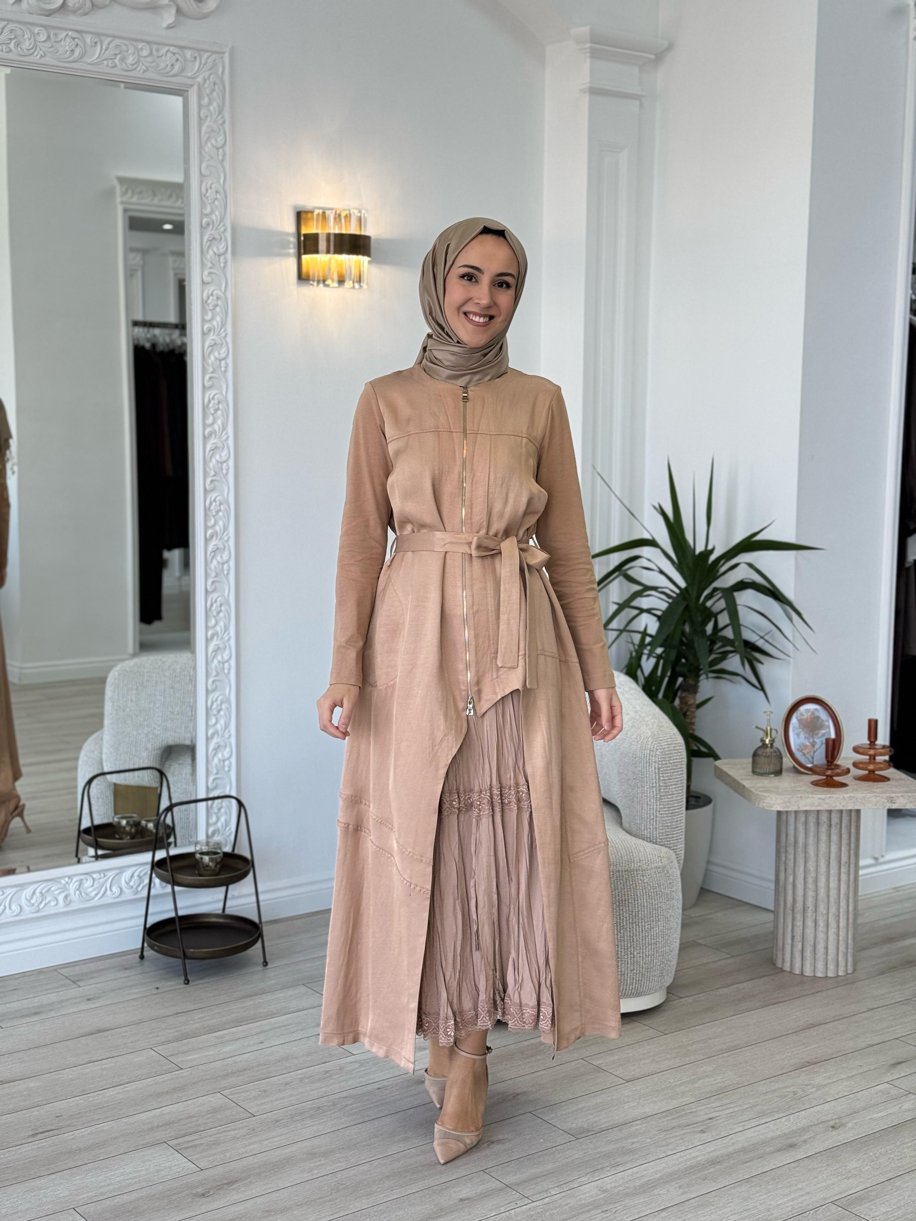 Misswhence İkili Elbise Camel 37806