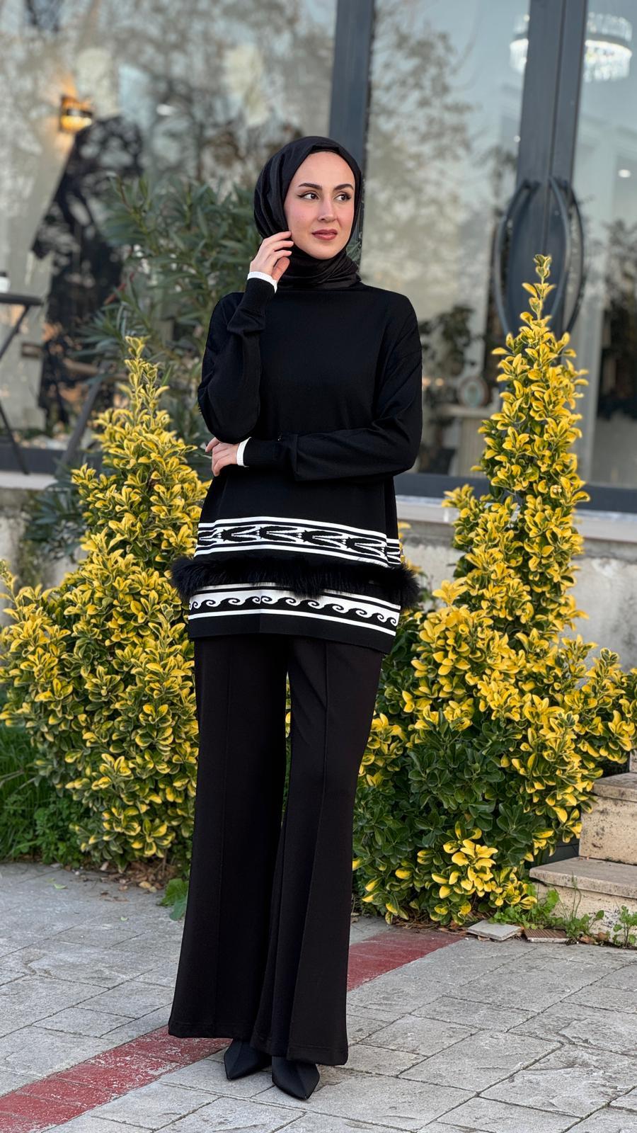 Misswhence Kürk Detaylı Triko Tunik miss 264