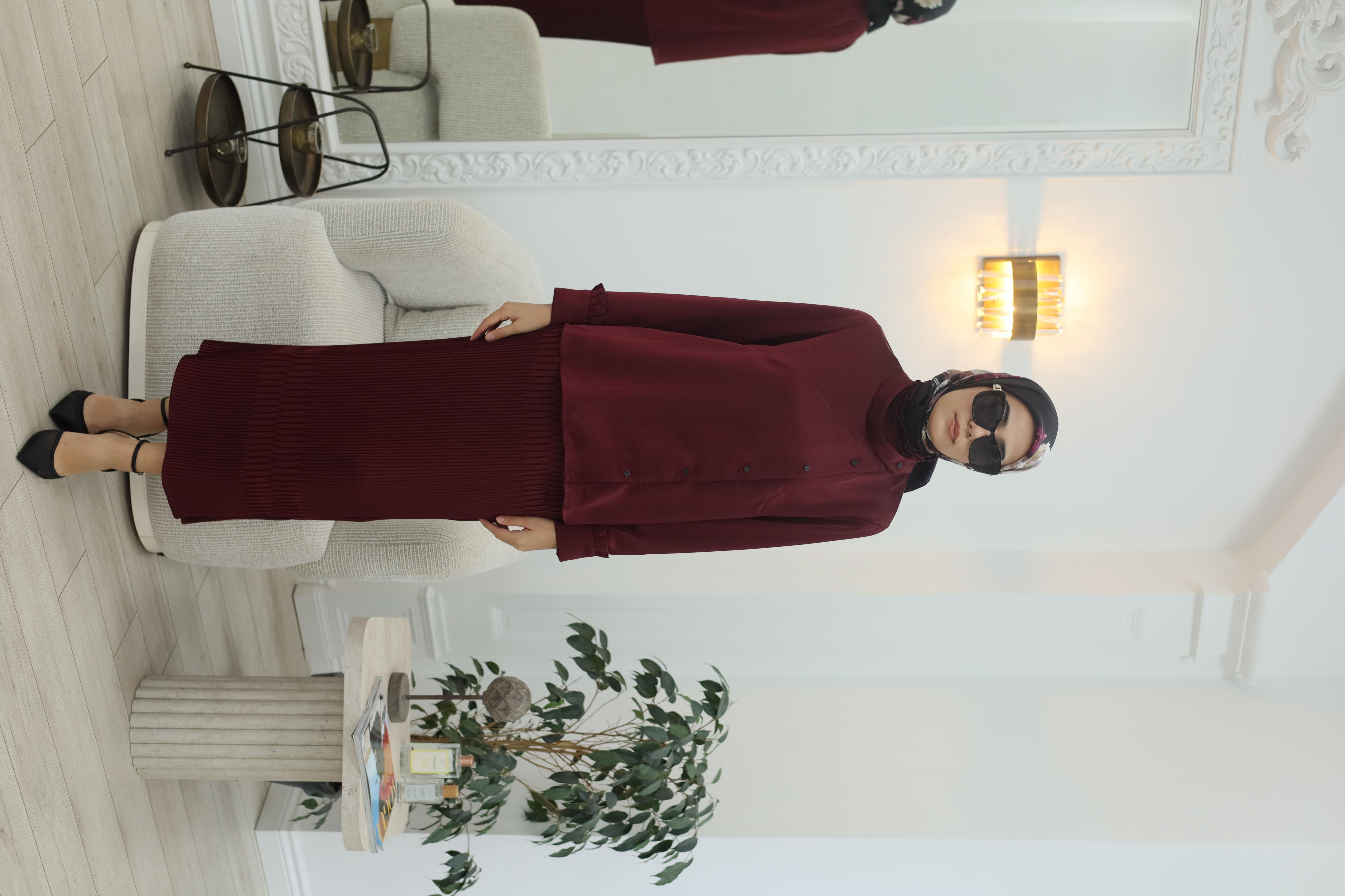 Misswhence Takım  Bordo 38015