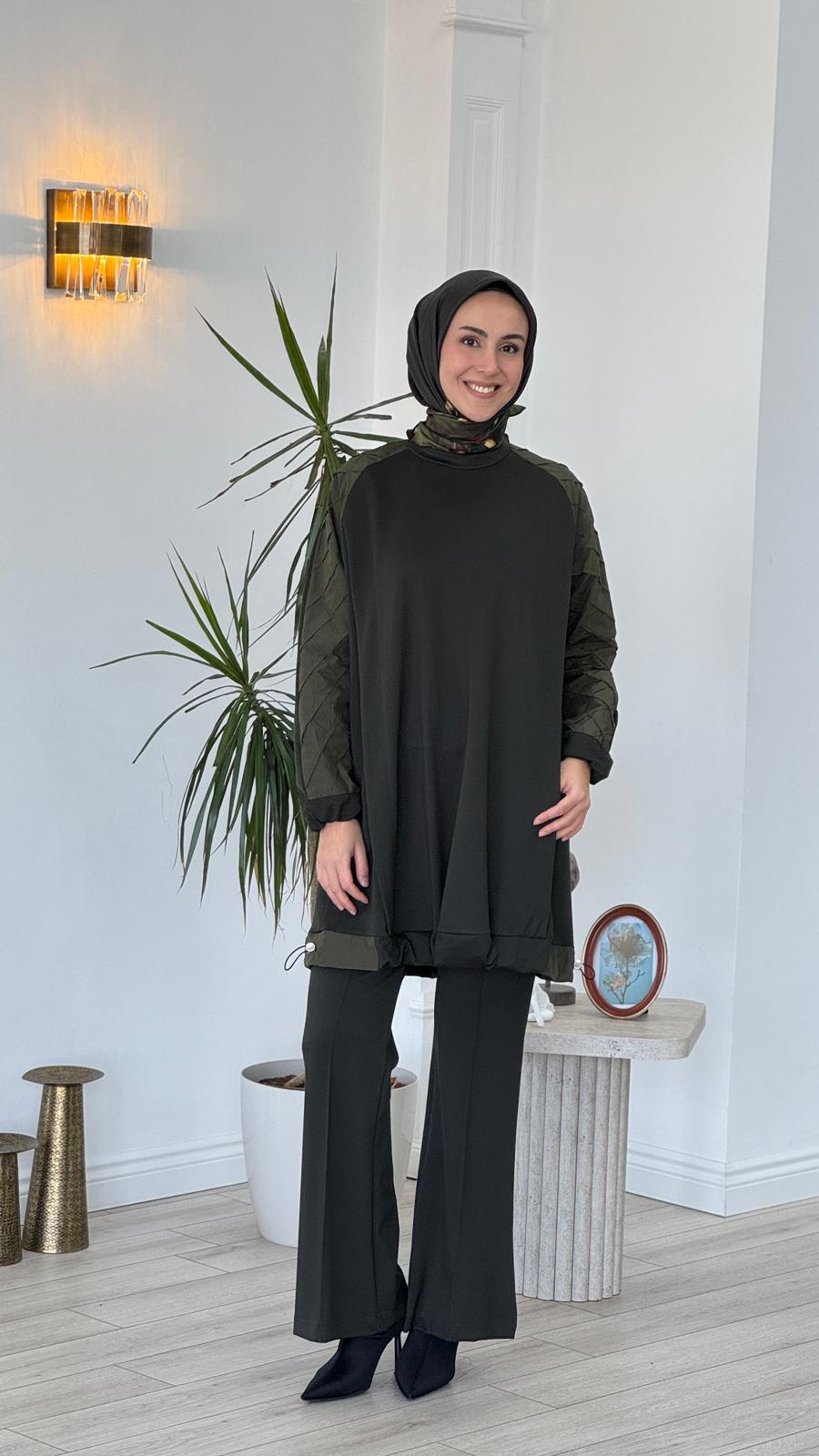 Misswhence Tunik Haki 38040