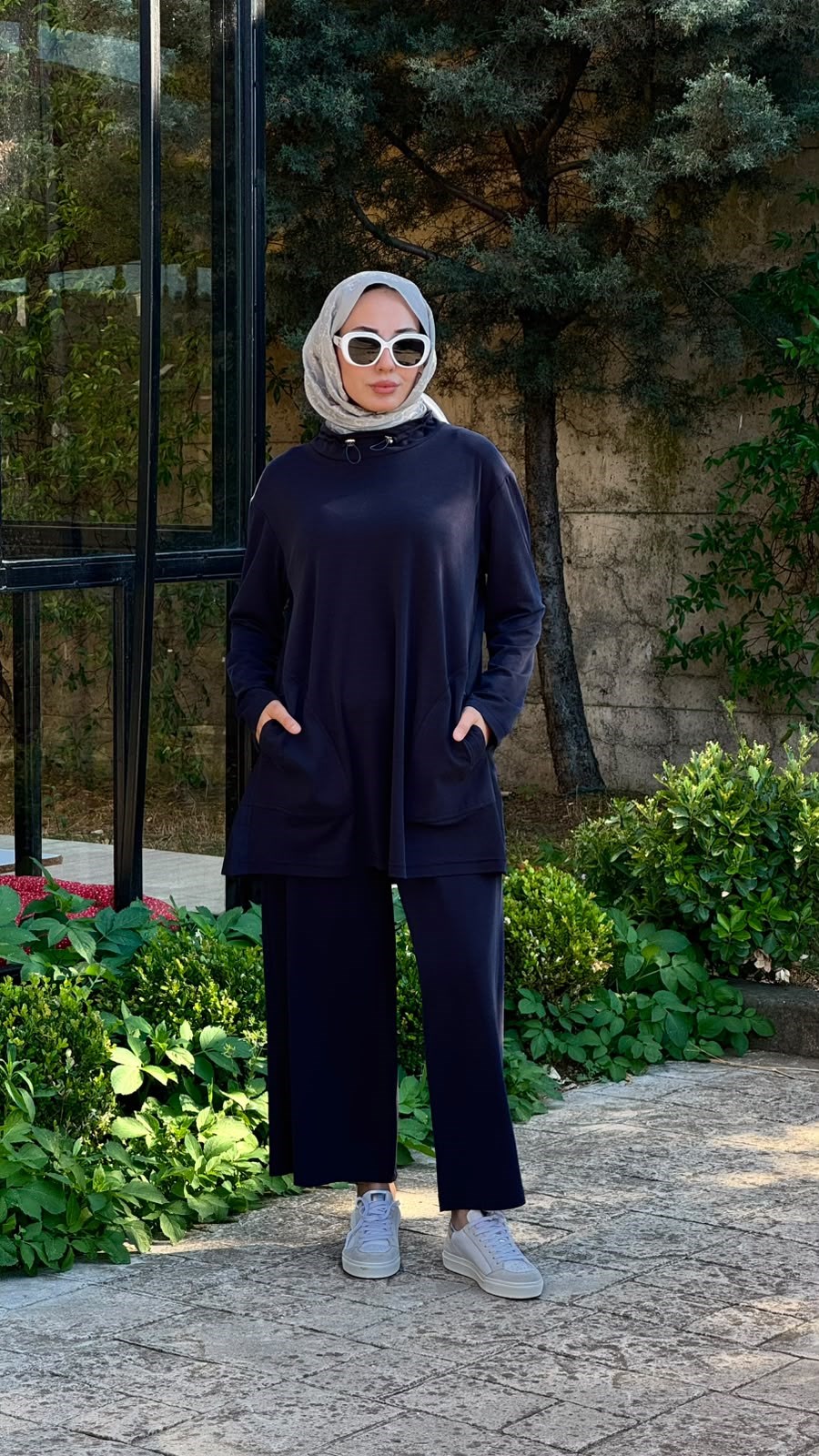 Nurcan Çetin Cep Detaylı Pantolon Tunik Takım 26449