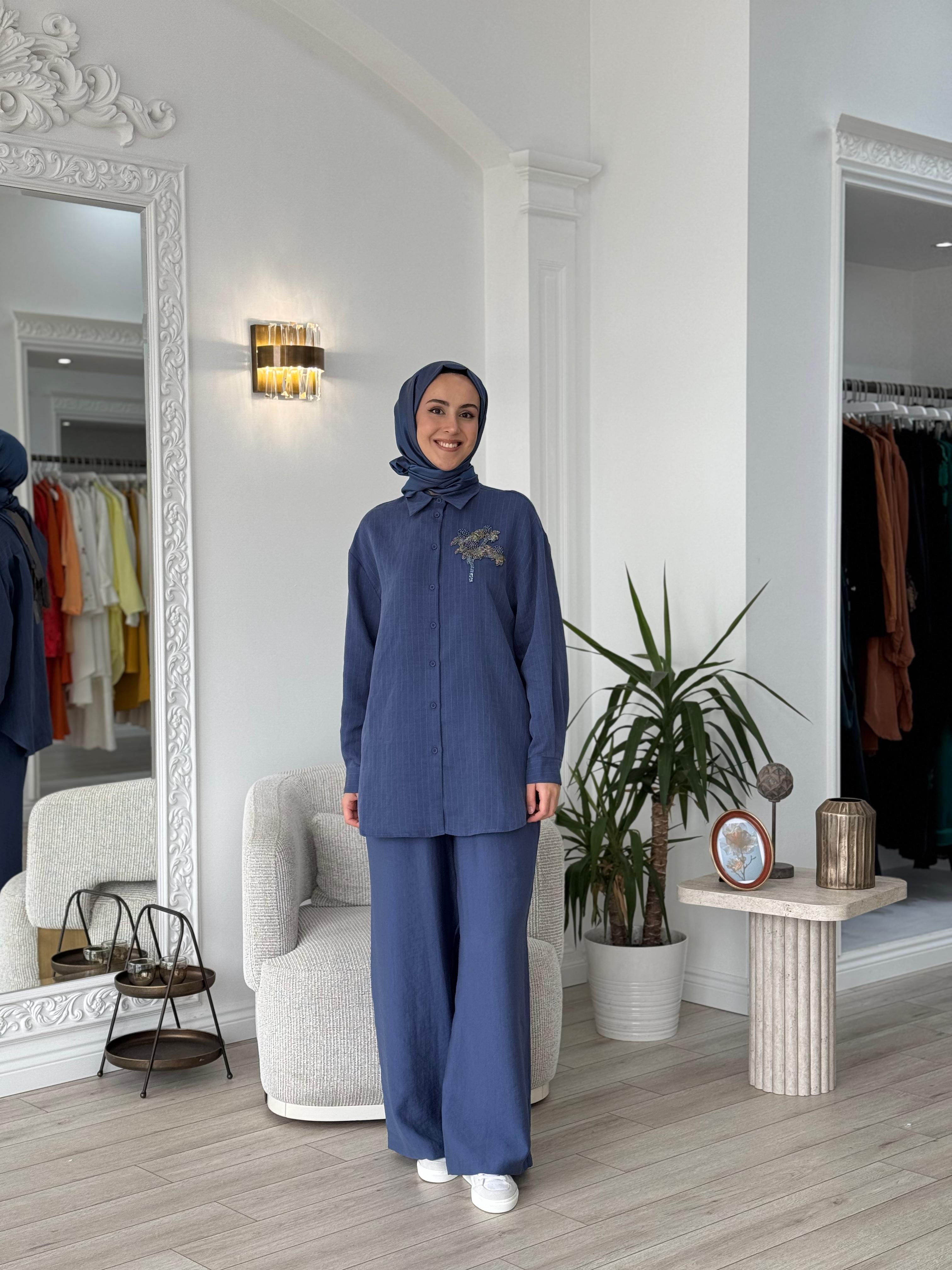 Nurcan Çetin Takım İndigo 25448