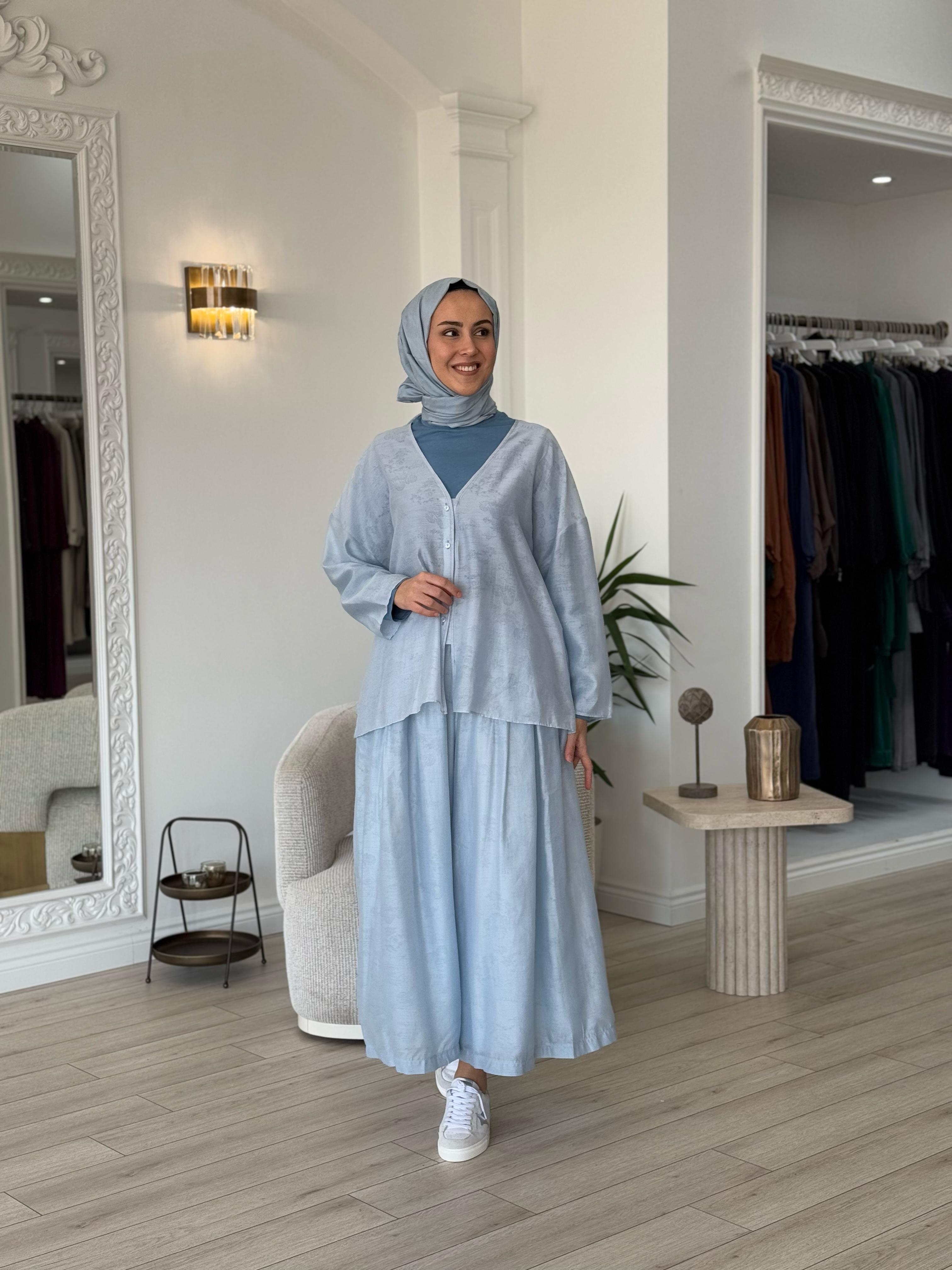 QOOQ Azur Kimono Takım Mavi 25ss626