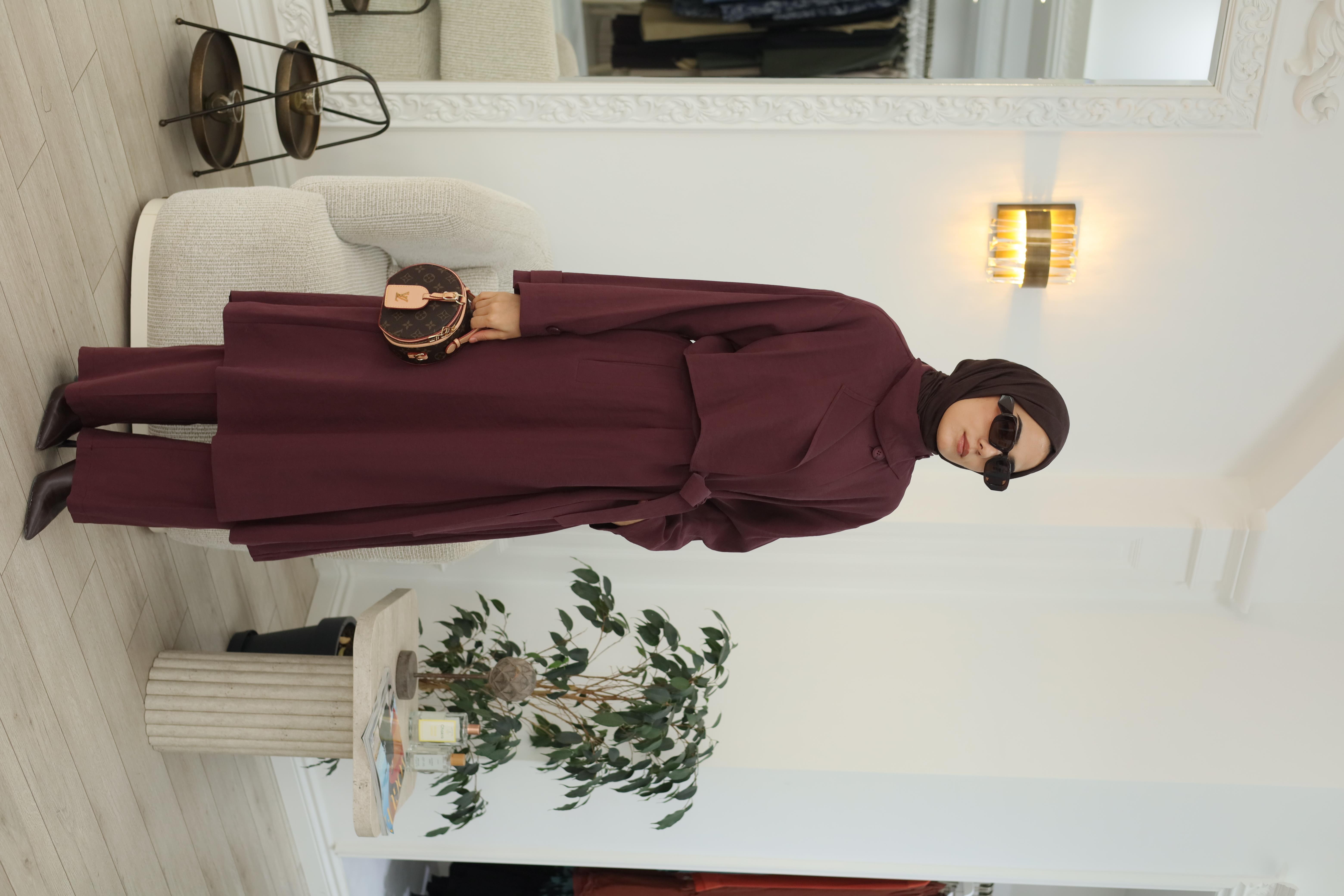 QOOQ Bordo Trençkot 26fw601