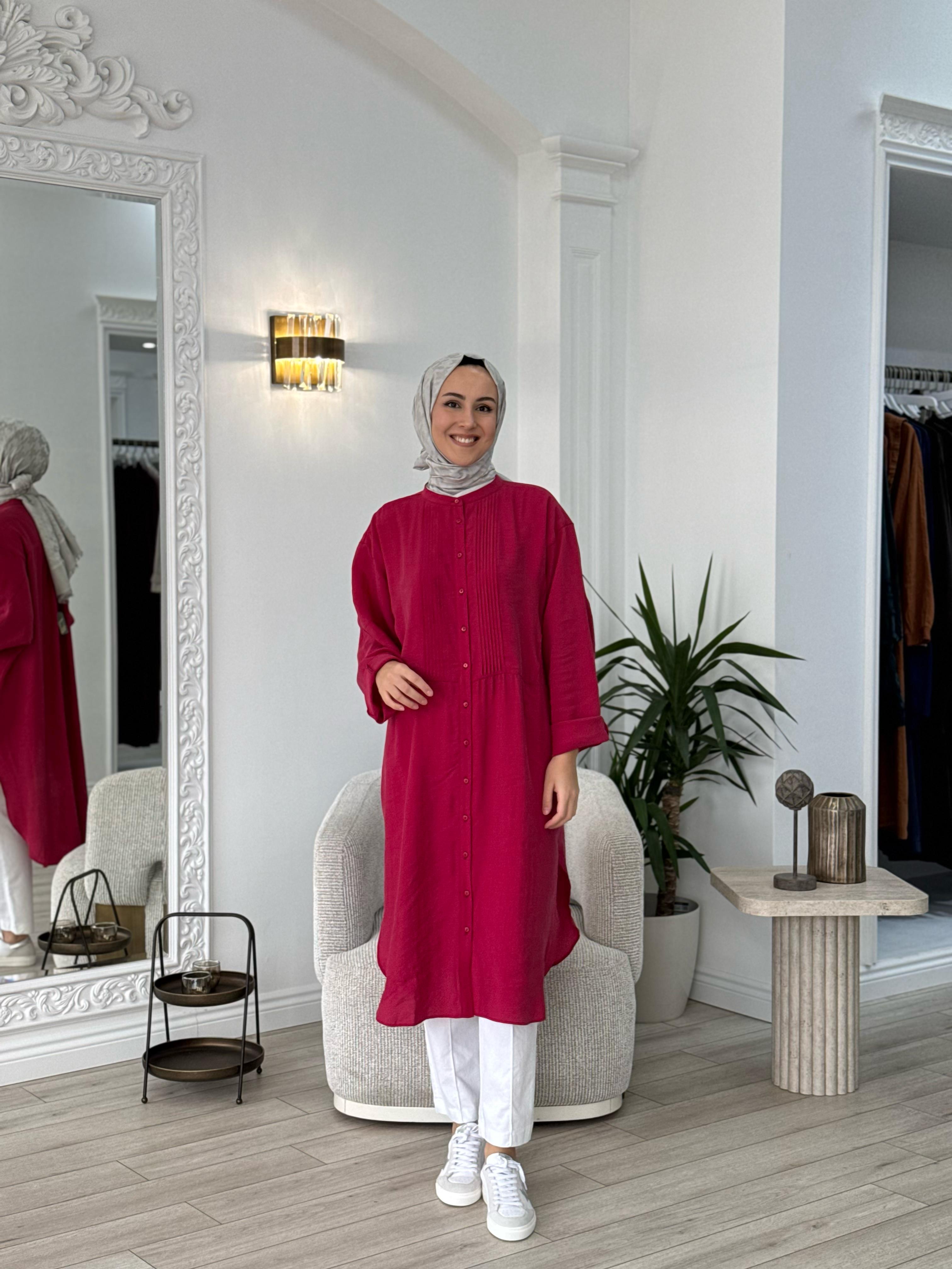QOOQ Ruvo Gömlek Nar Çiçeği 25ss202