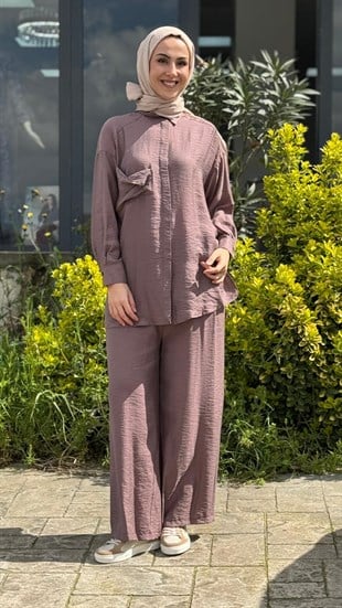 Almarwah Salaş Gömlekli Pantolonlu Takım 202978