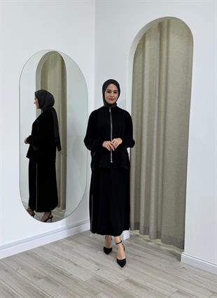 Nurcan Çetin Etekli Takım Siyah 25411