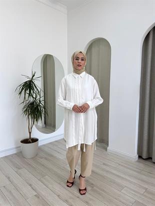 Nurcan Çetin Fırfır Detaylı Gömlek 25206