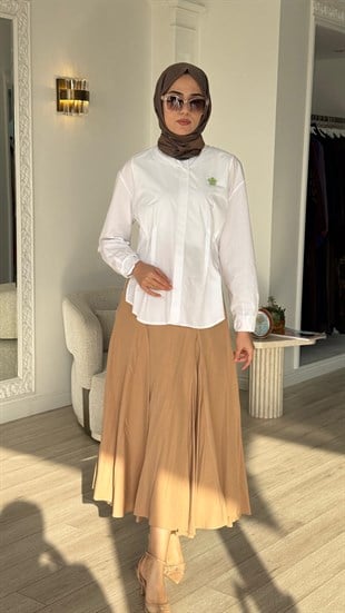 VUU Beli Kadın Nervürlü Gömlek 26ss1003