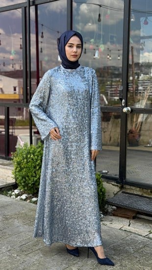 Zems Pul Kaplama Abiye Elbise 2853