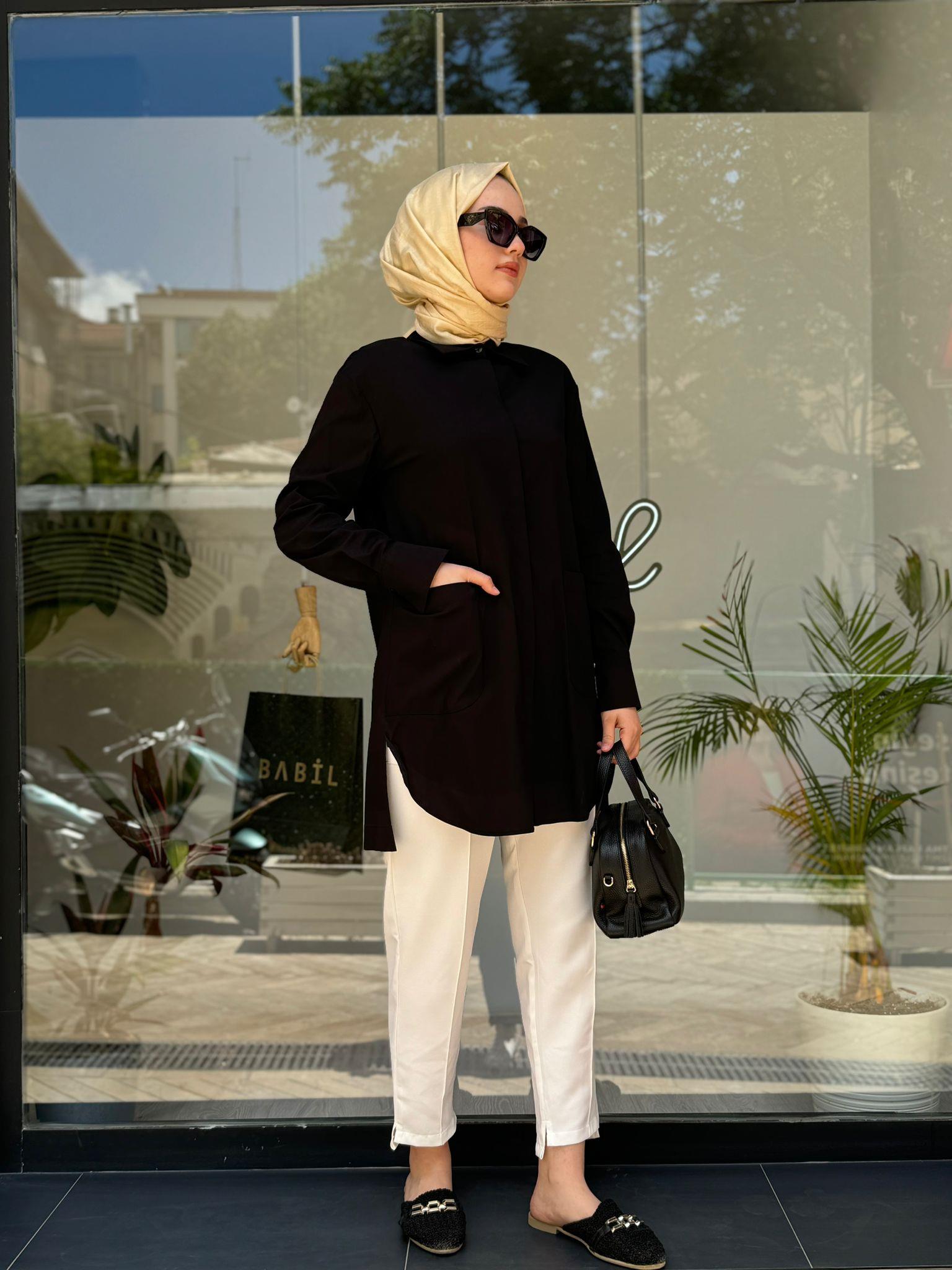 Almarwah Basic Gömlek Siyah 101944