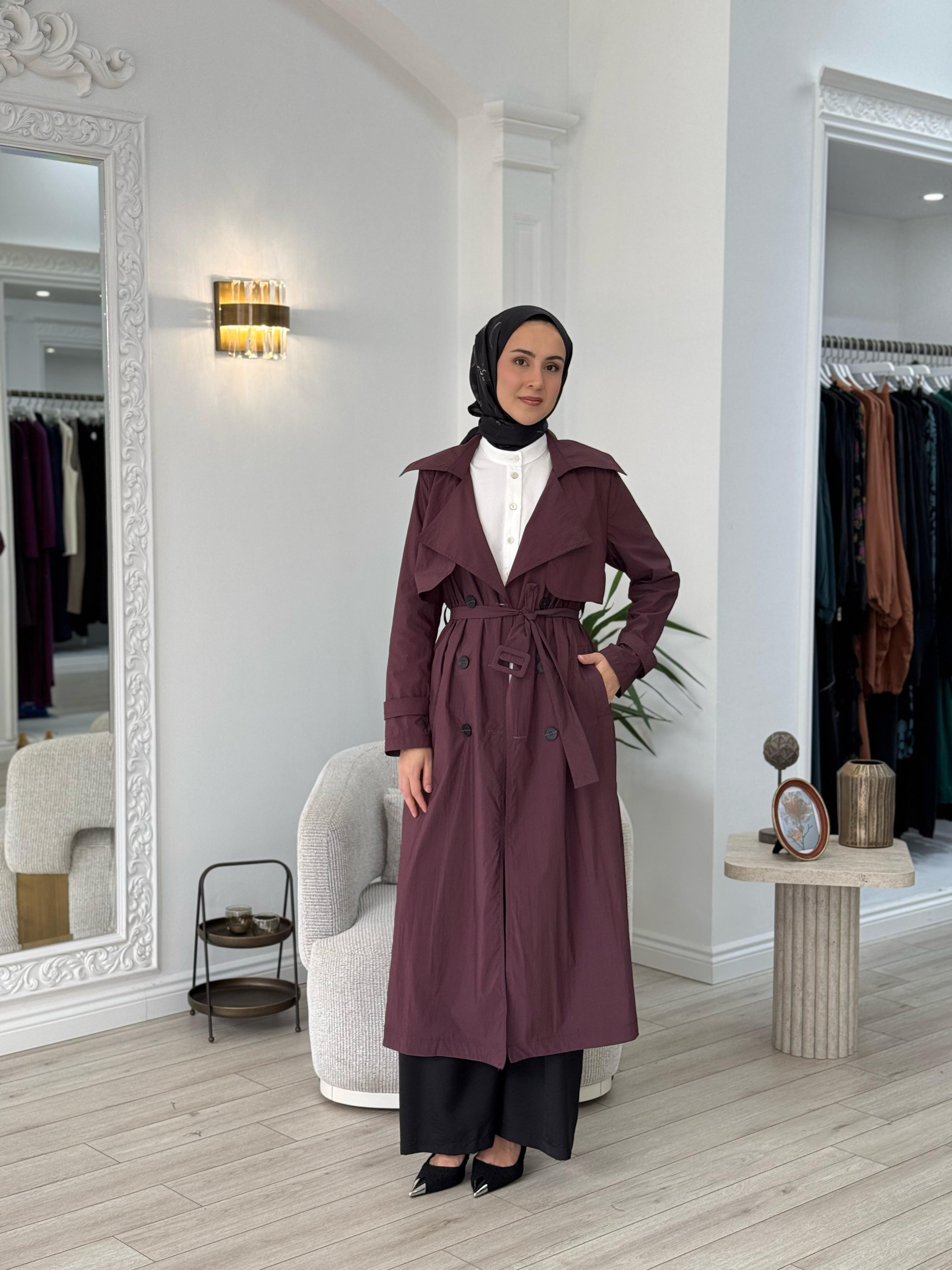 Almarwah Bordo Trençkot 404933