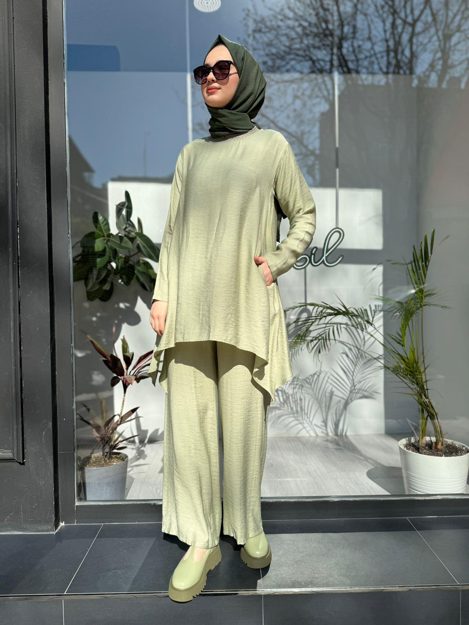 Almarwah Cepli Keten Takım Mint 202549