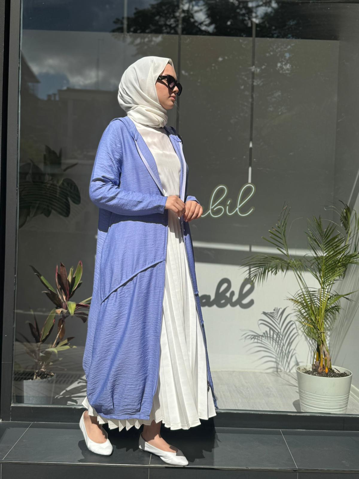 Almarwah Çizgi Desenli Kap Lila 404862