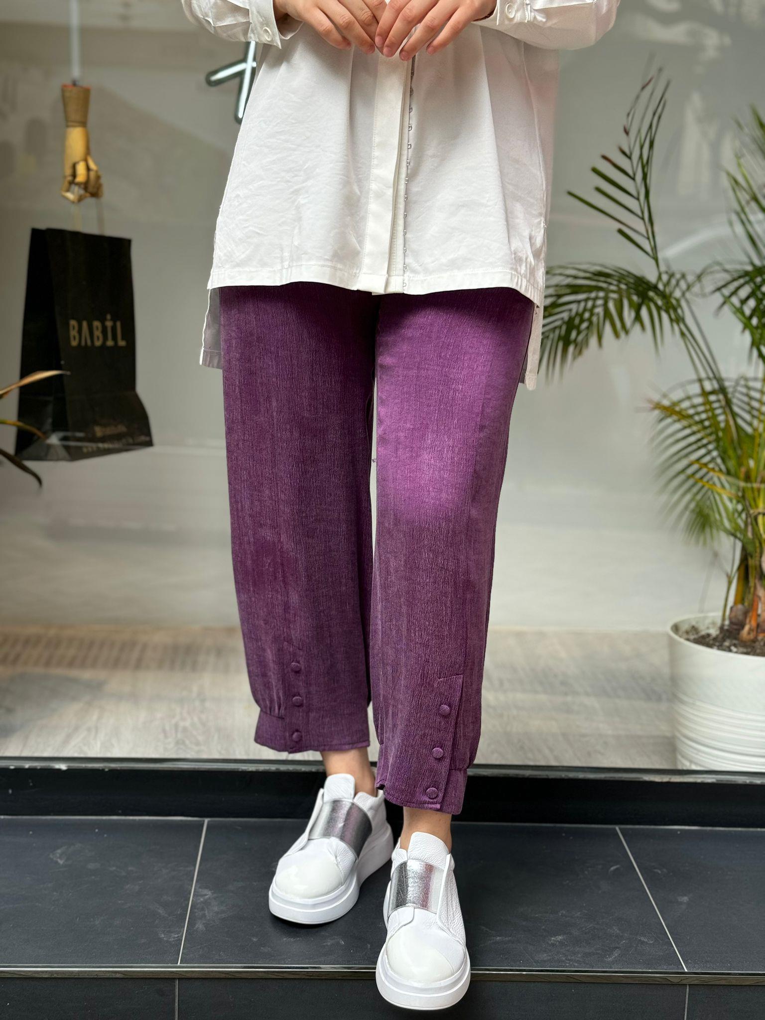 Almarwah Cupra Pantolon Mor 606045