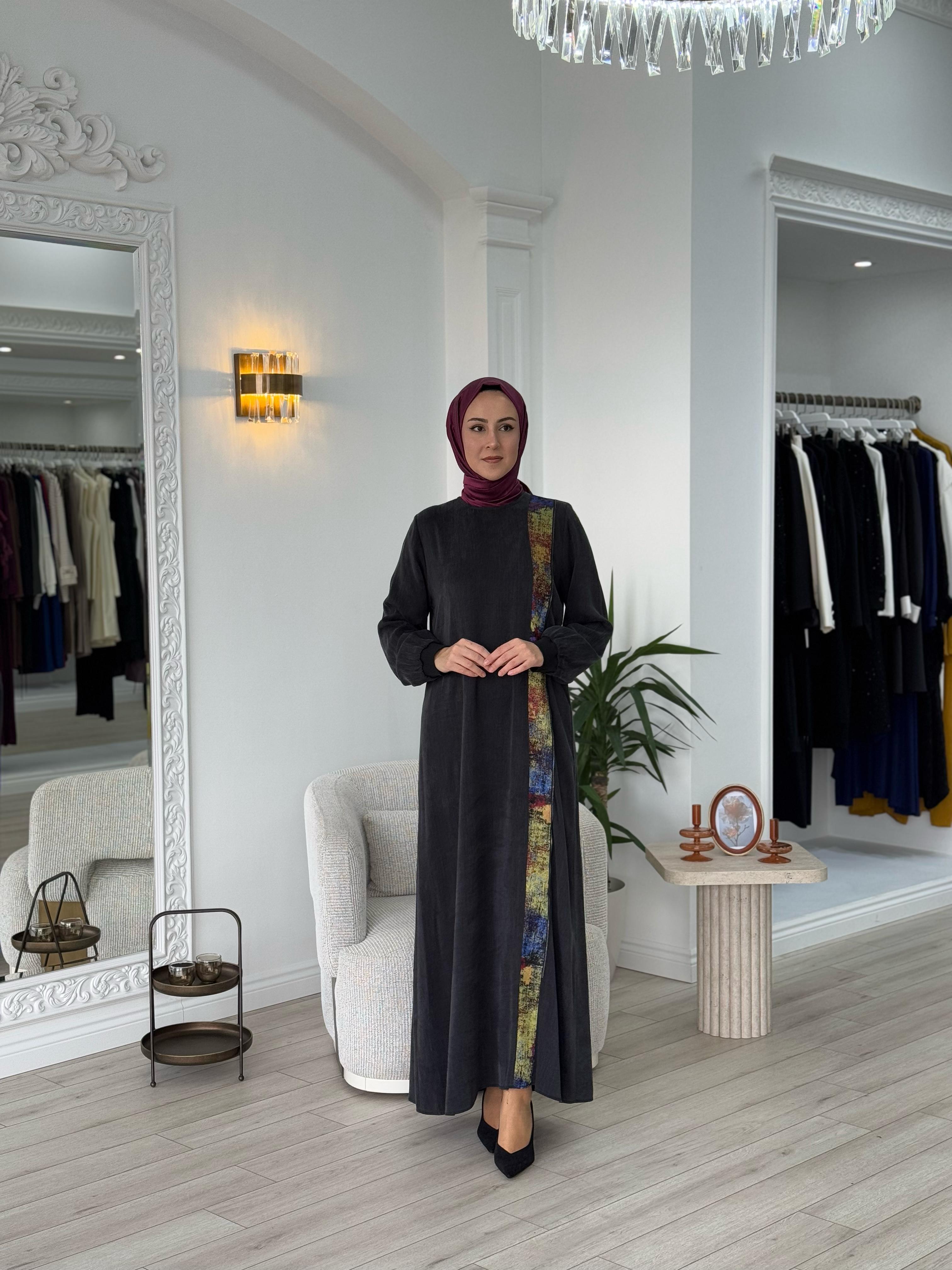 Almarwah Fermuar Detaylı Elbise 303807