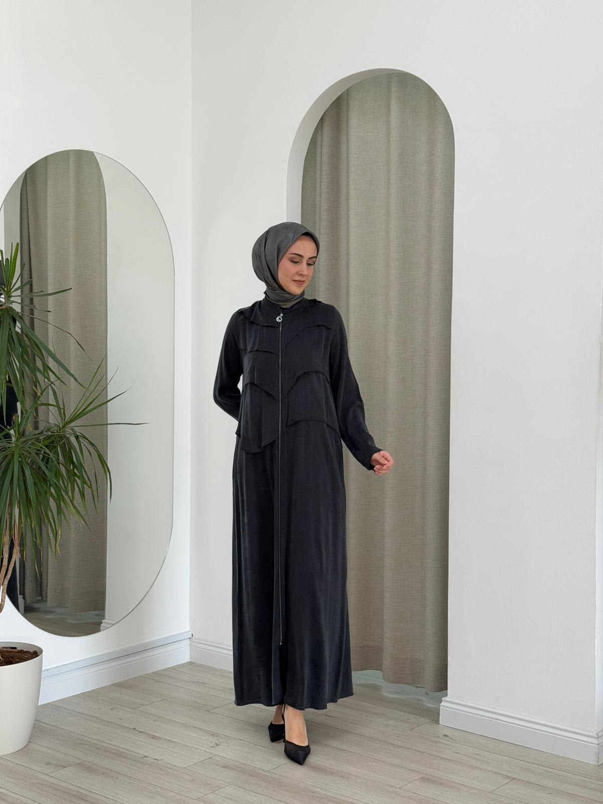 Almarwah Fermuar Detaylı Kap Siyah 404940