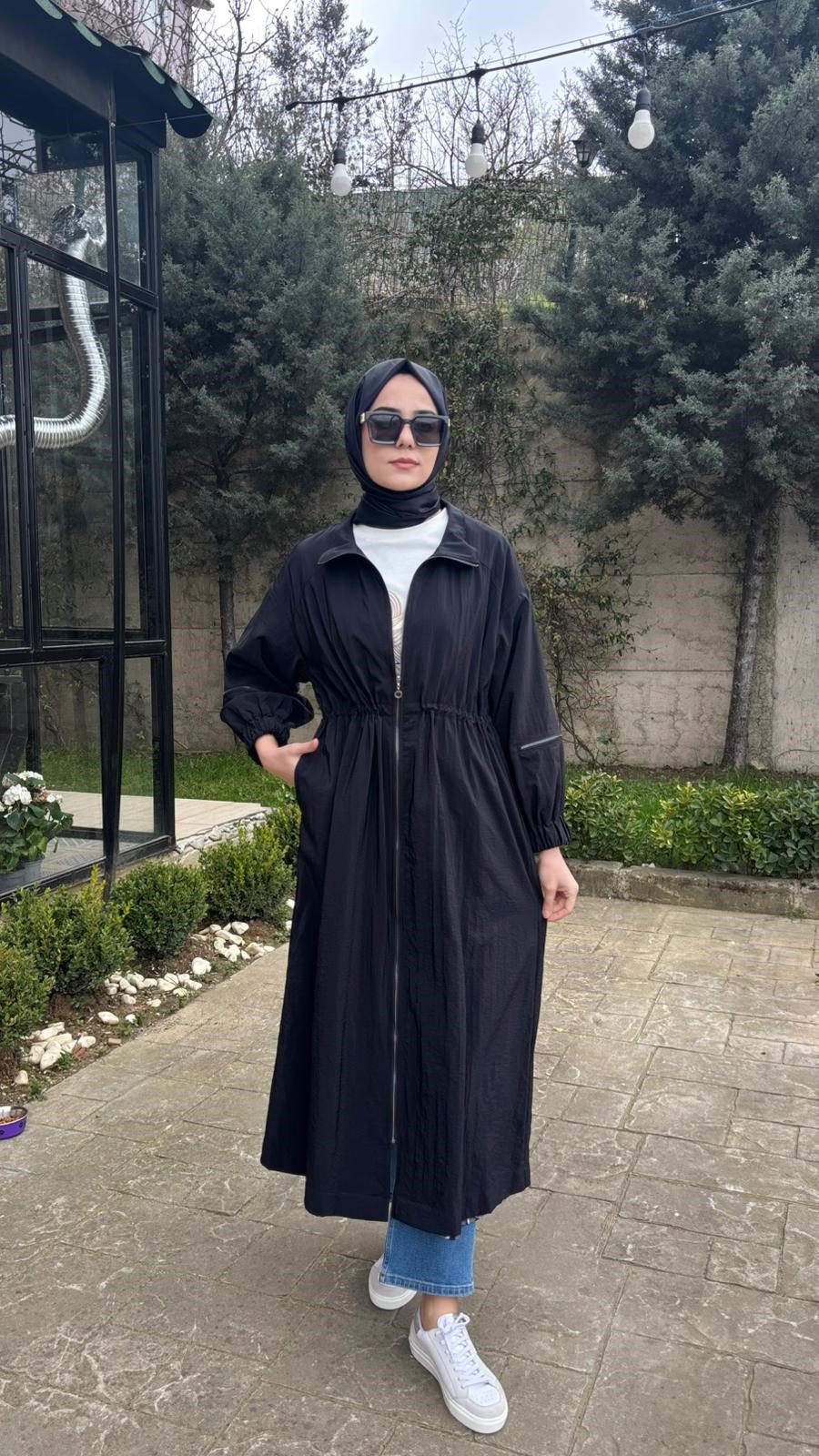 Almarwah Fermuarlı Bel Büzgülü Kap 405020