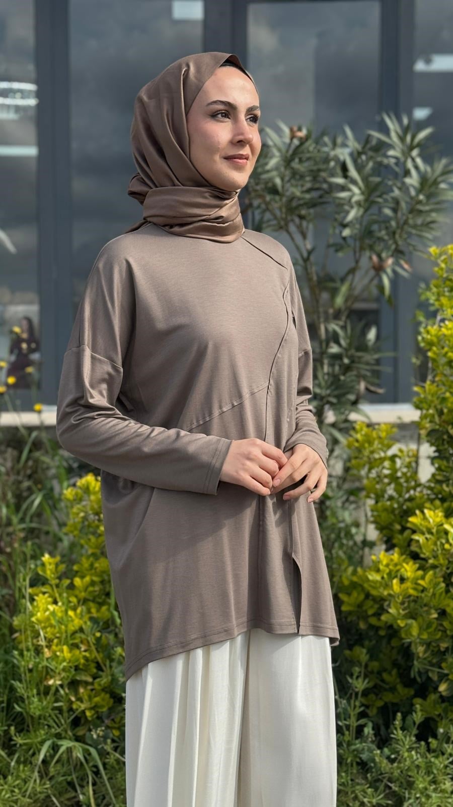 Almarwah Geomertrik Çizgili Tunik 102251
