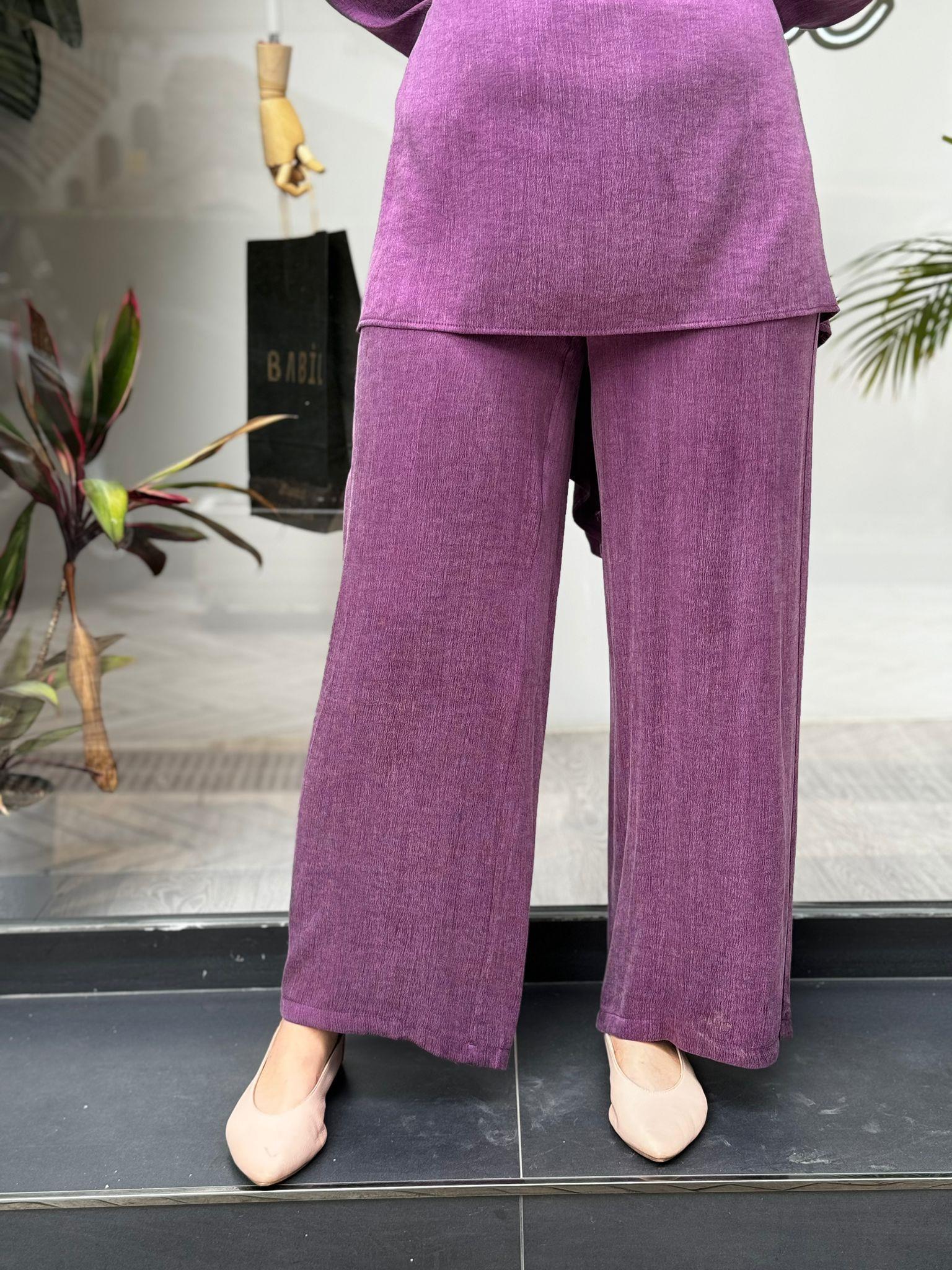 Almarwah İpek Pantolon Mor 606064