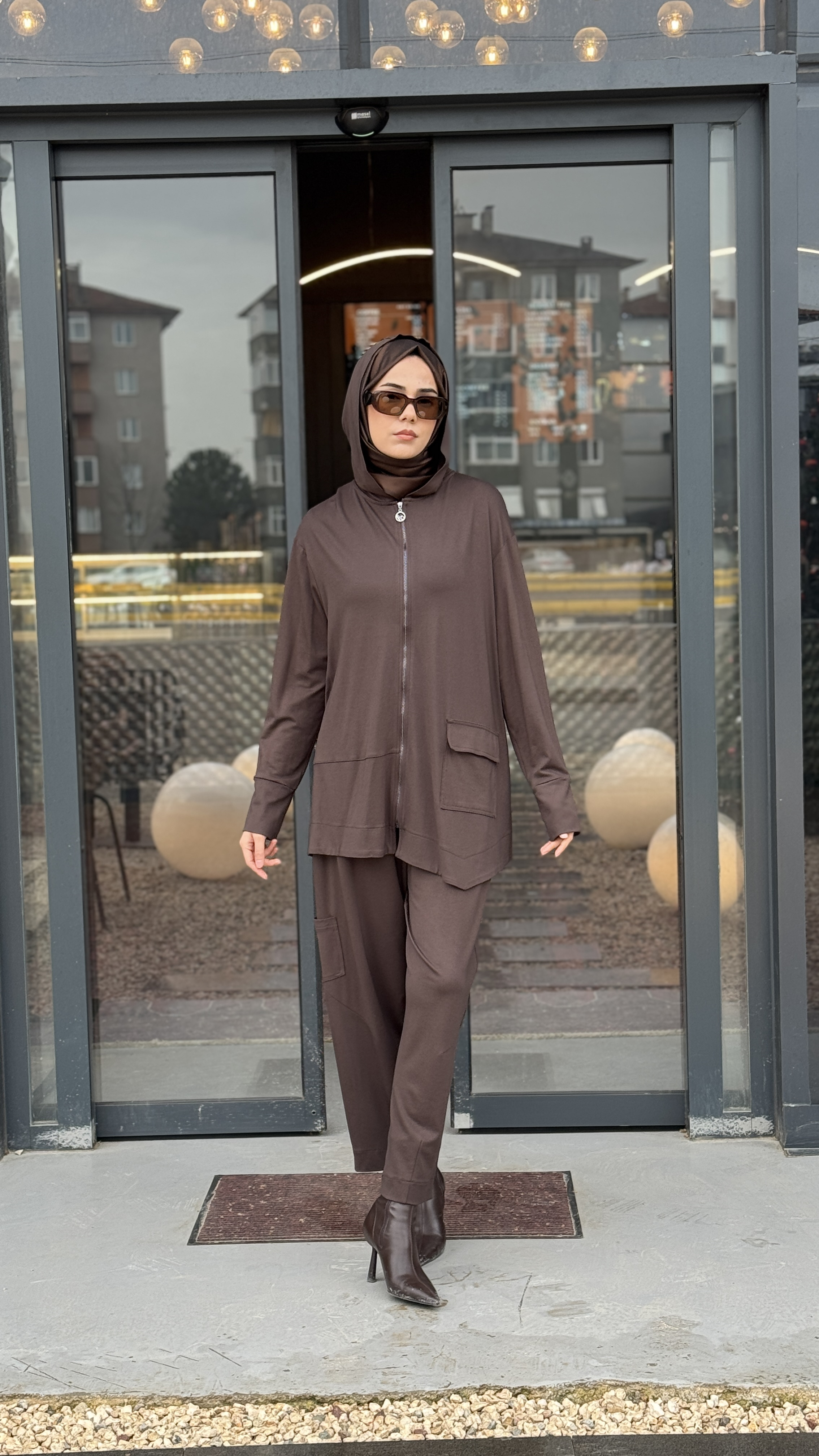 Almarwah Kapüşonlu Pantolonlu Takım 202865