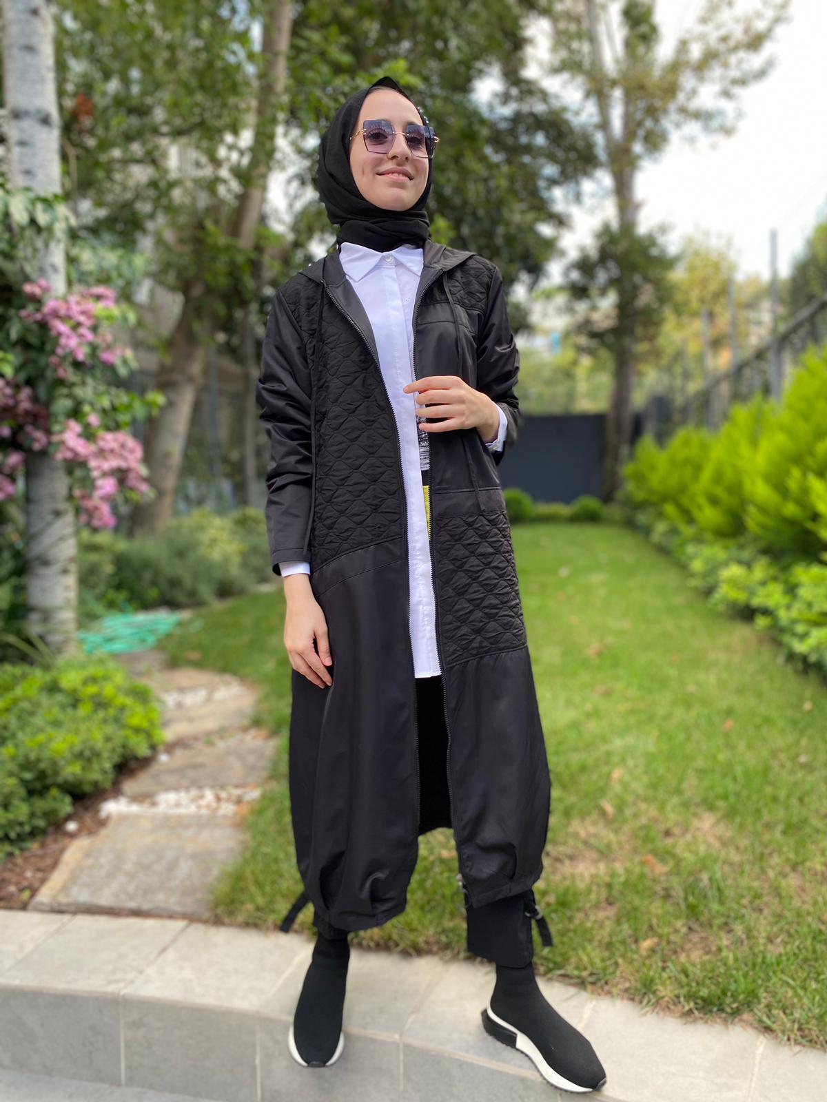 Almarwah Kapütone Siyah Paraşüt Kap 509222