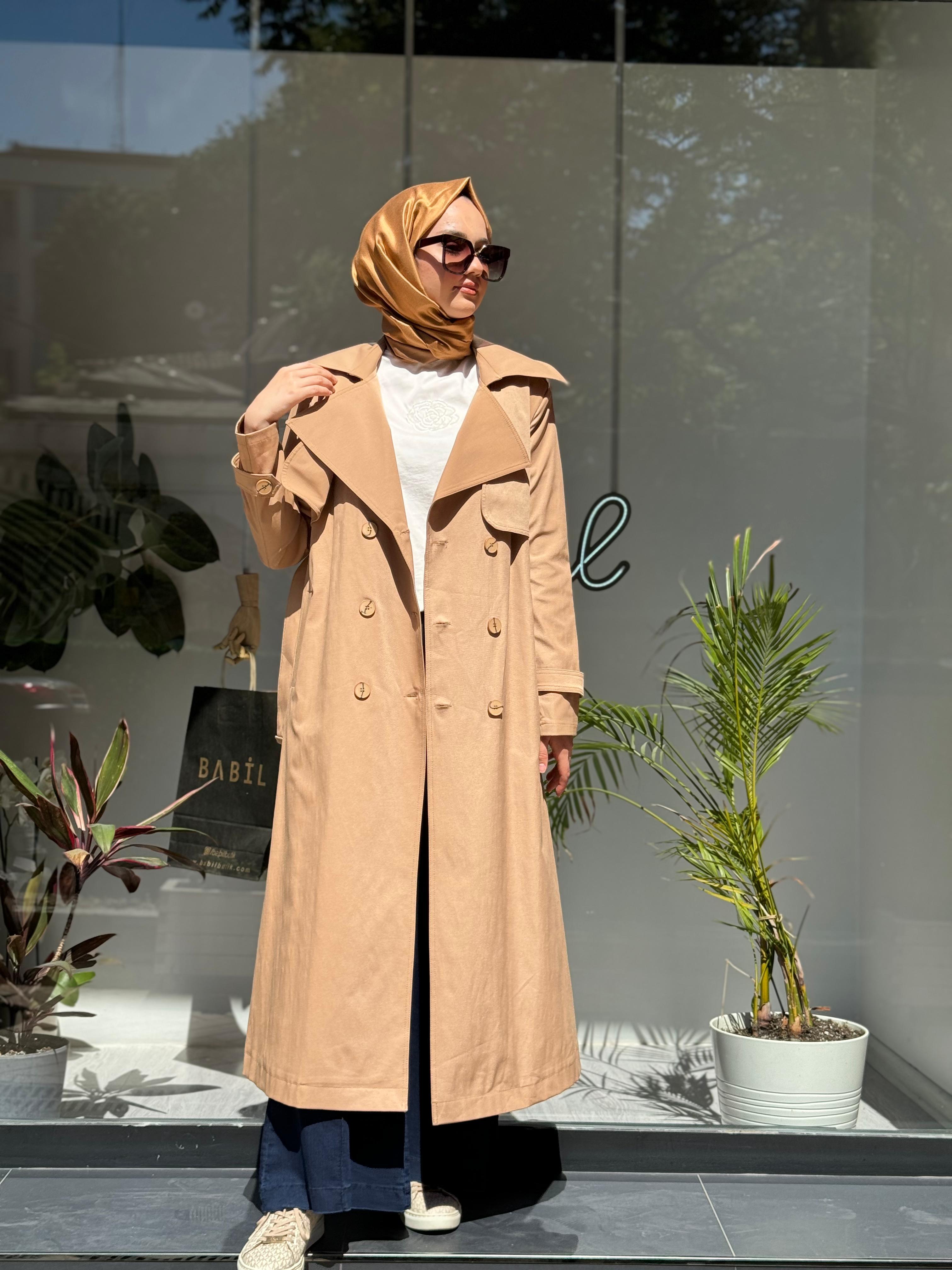 Almarwah Kemerli Trenç Camel 404821