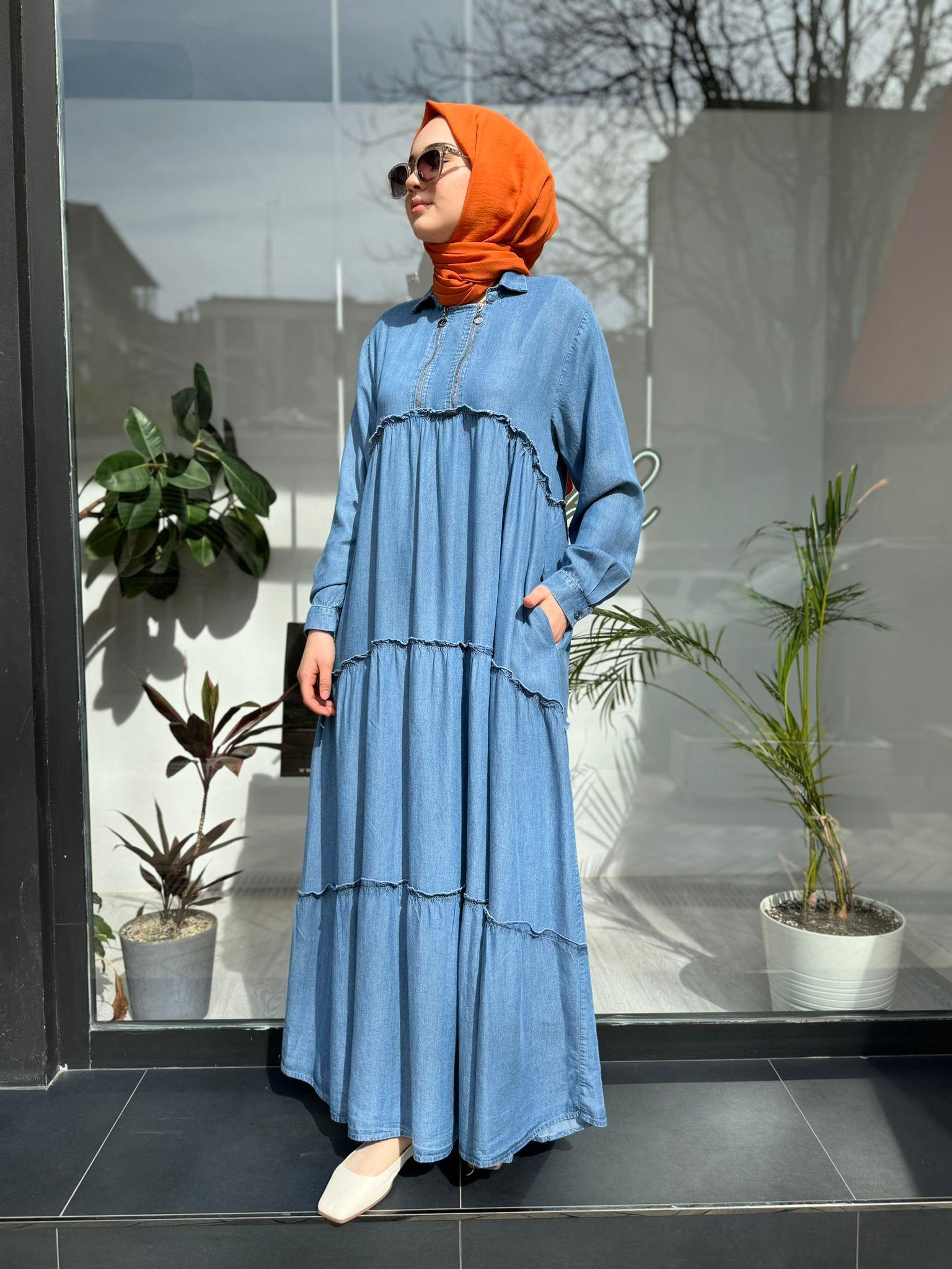 Almarwah Kot Elbise Mavi 303741