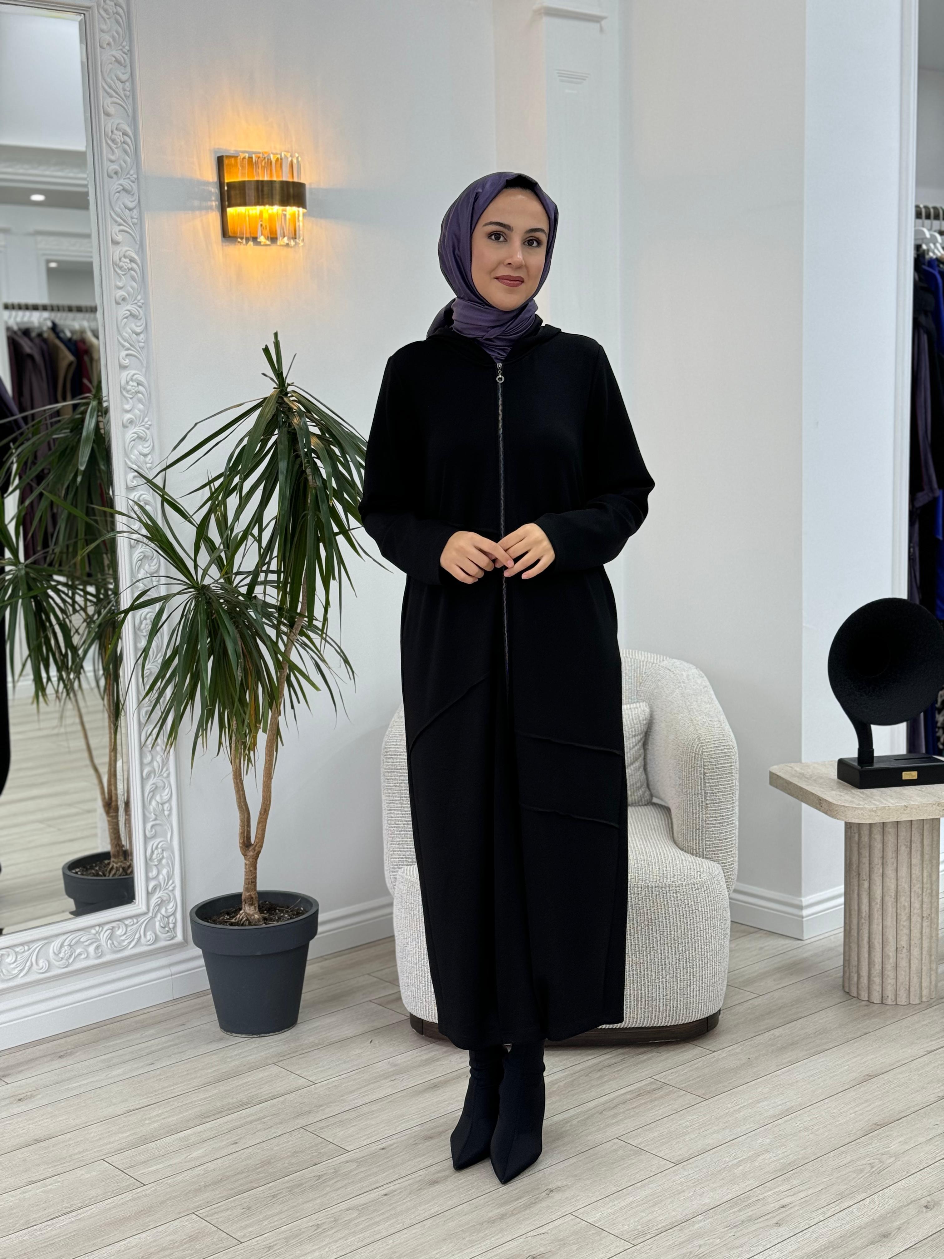 Almarwah Nervür Detaylı Kap Siyah 404911