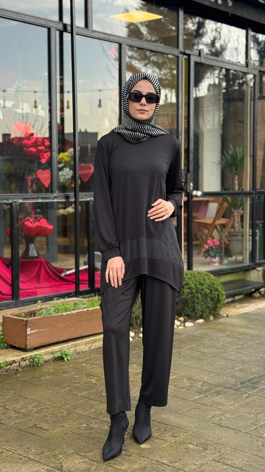 Almarwah Paraşüt Detaylı Pantolon Takım 202987