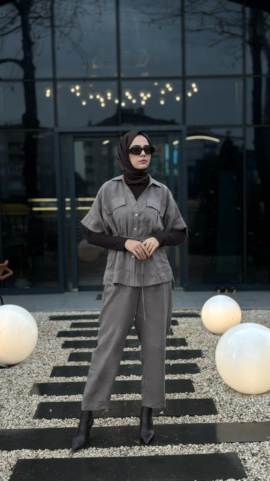 Almarwah Salaş Kesim Pantolonlu Takım 202981