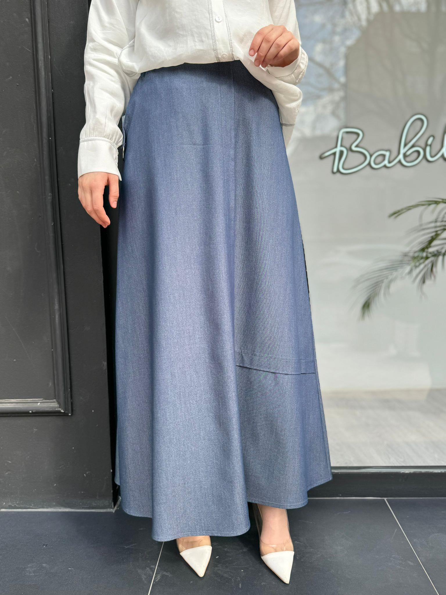 Almarwah Tensel Kot Etek Koyu Denim 806430