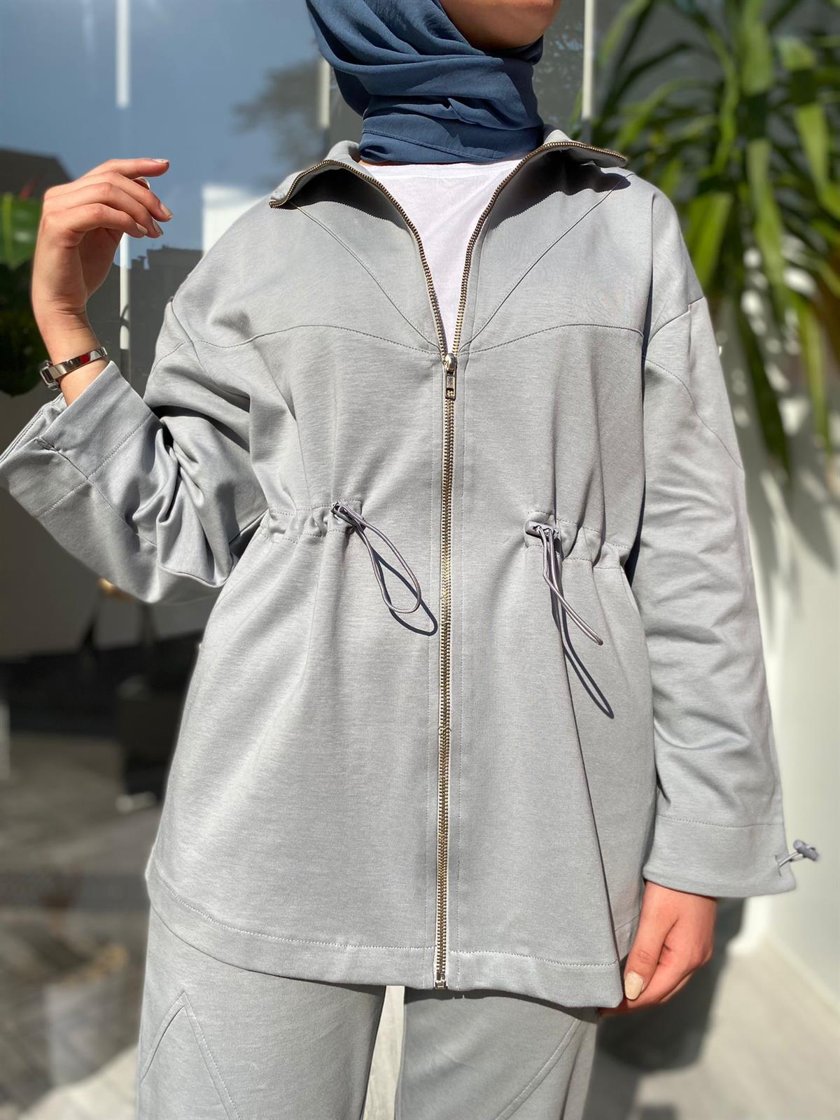 Eccolo Belden Ayarlanabilir Gri Sweat Takım 23FW-ECL209 