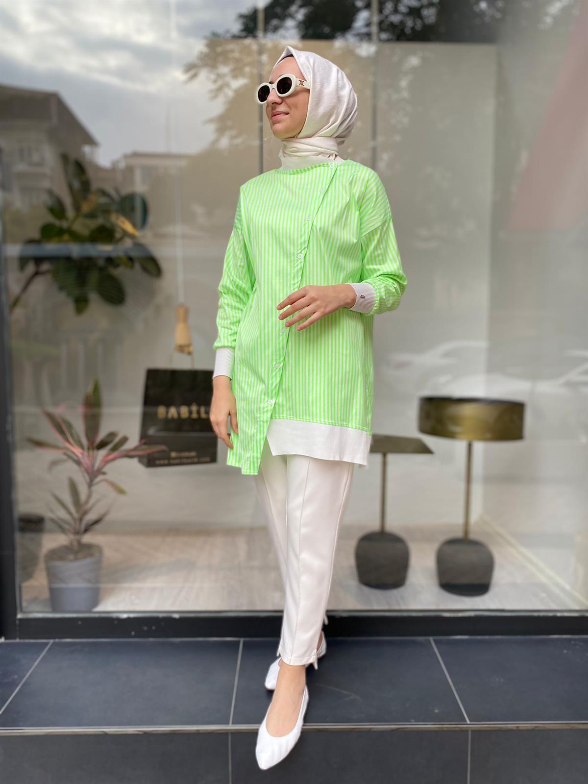 İnvee Asimetrik Gömlek Benetton 6122
