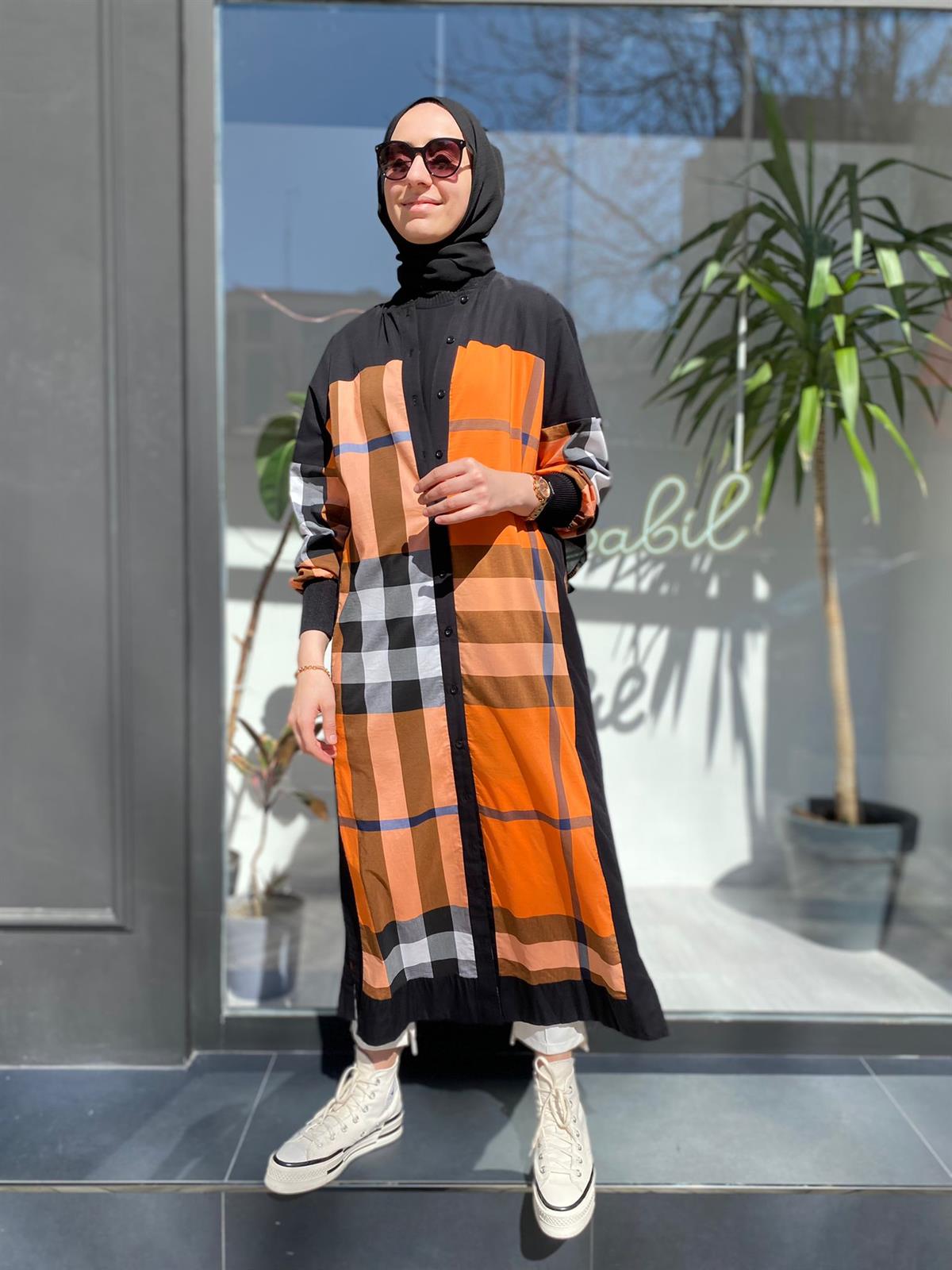 İnvee Burbery Uzun Turuncu 6780