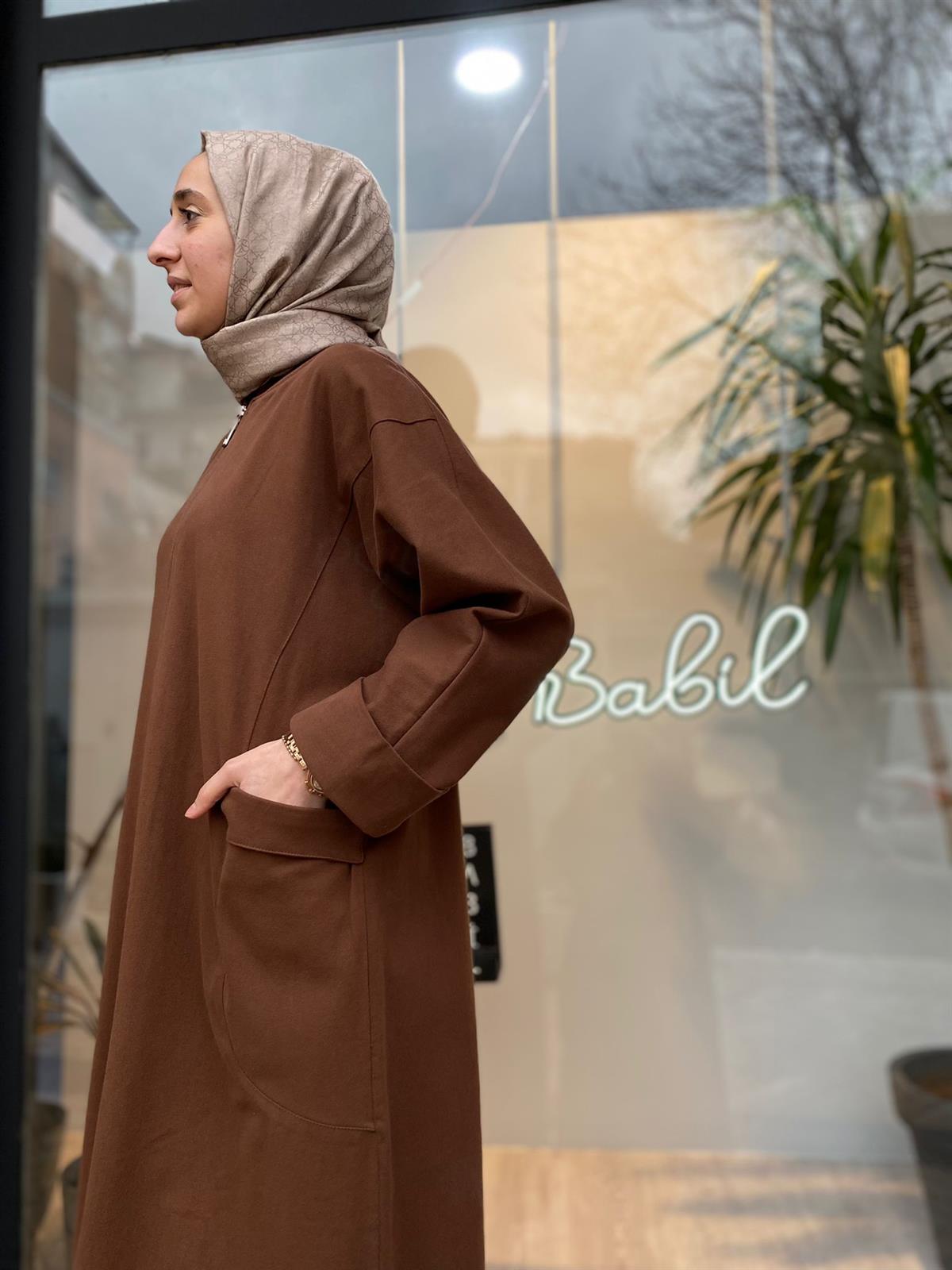 Invee Cep Detaylı Kahve Kap 6855 - Babilbutik