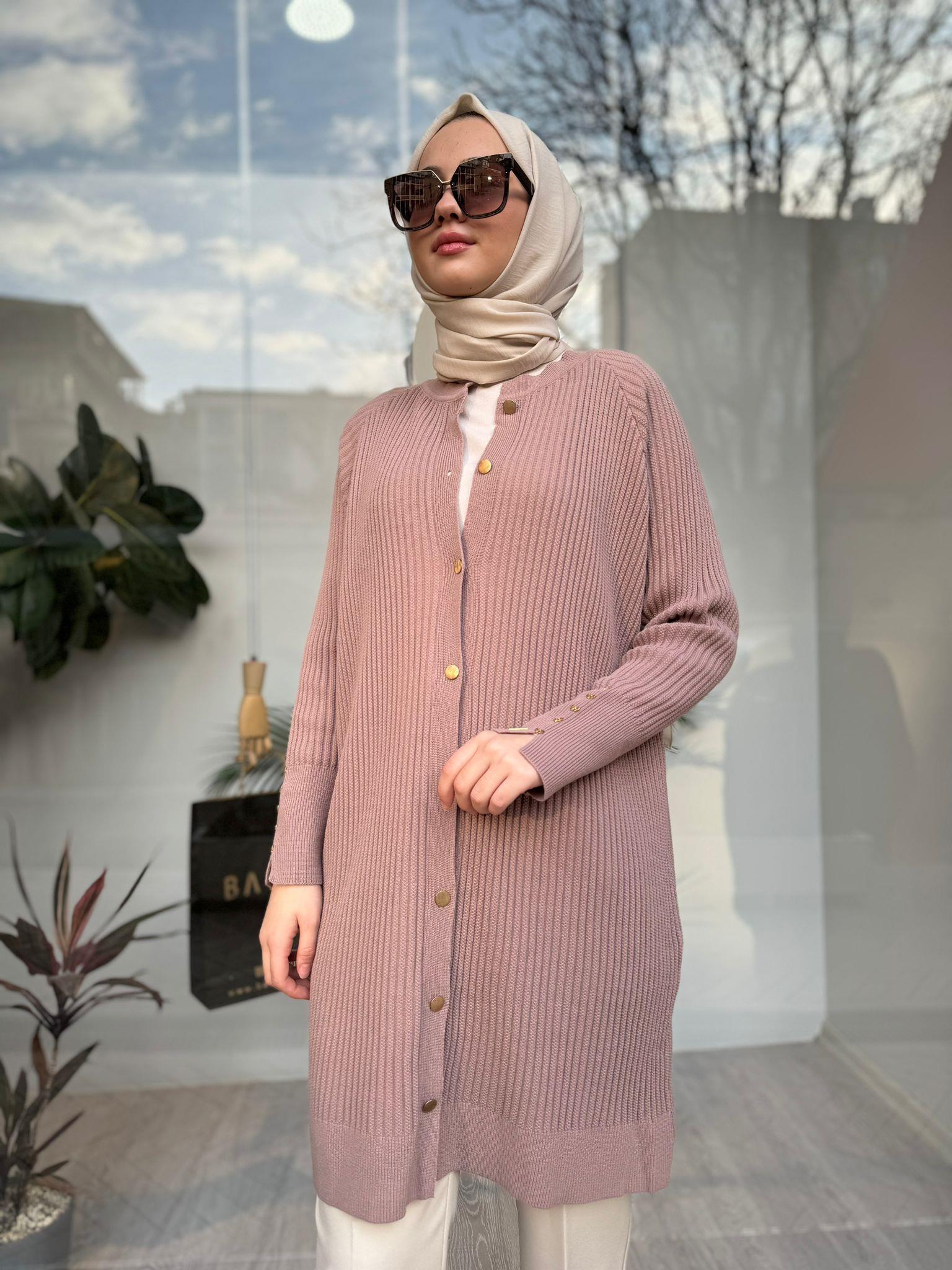 İnvee Fiyonk Detaylı Pudra Hırka 6863