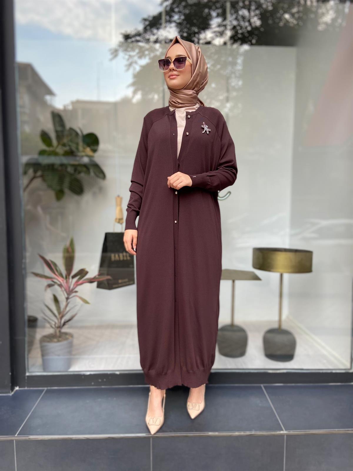 Invee Kahve Yusufçuk Hırka 6898