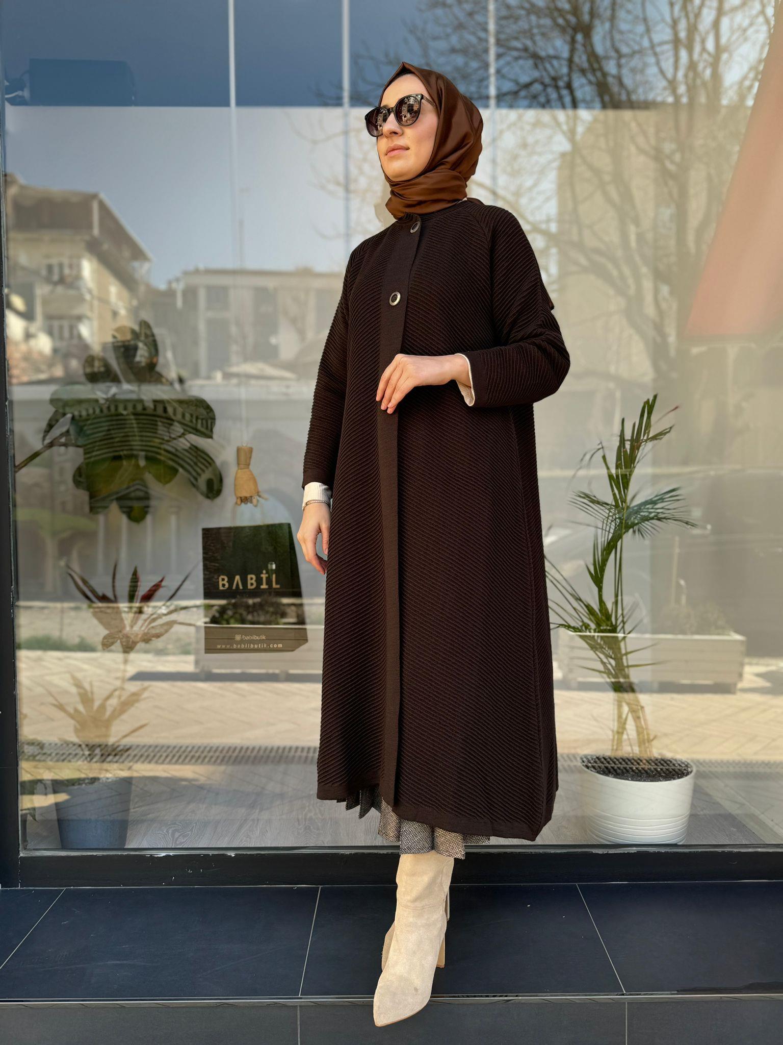 İnvee Triko Kap Kahve 6866