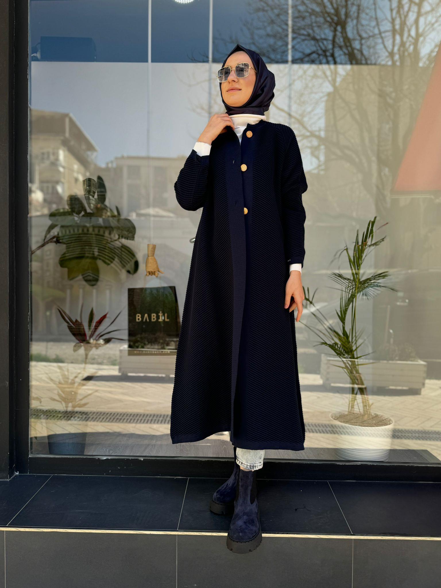 İnvee Triko Kap Lacivert 6866