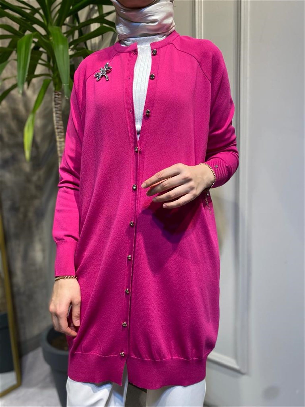 İnvee Yusufçuk Hırka Fuşya 6283