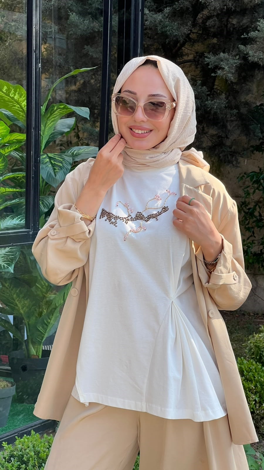 Kahma Boncuklu Tshirt 26y17324