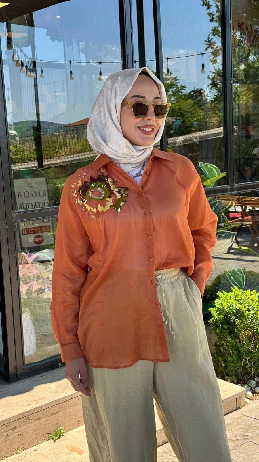 Kahma El İşlemeli Gömlek26y18309