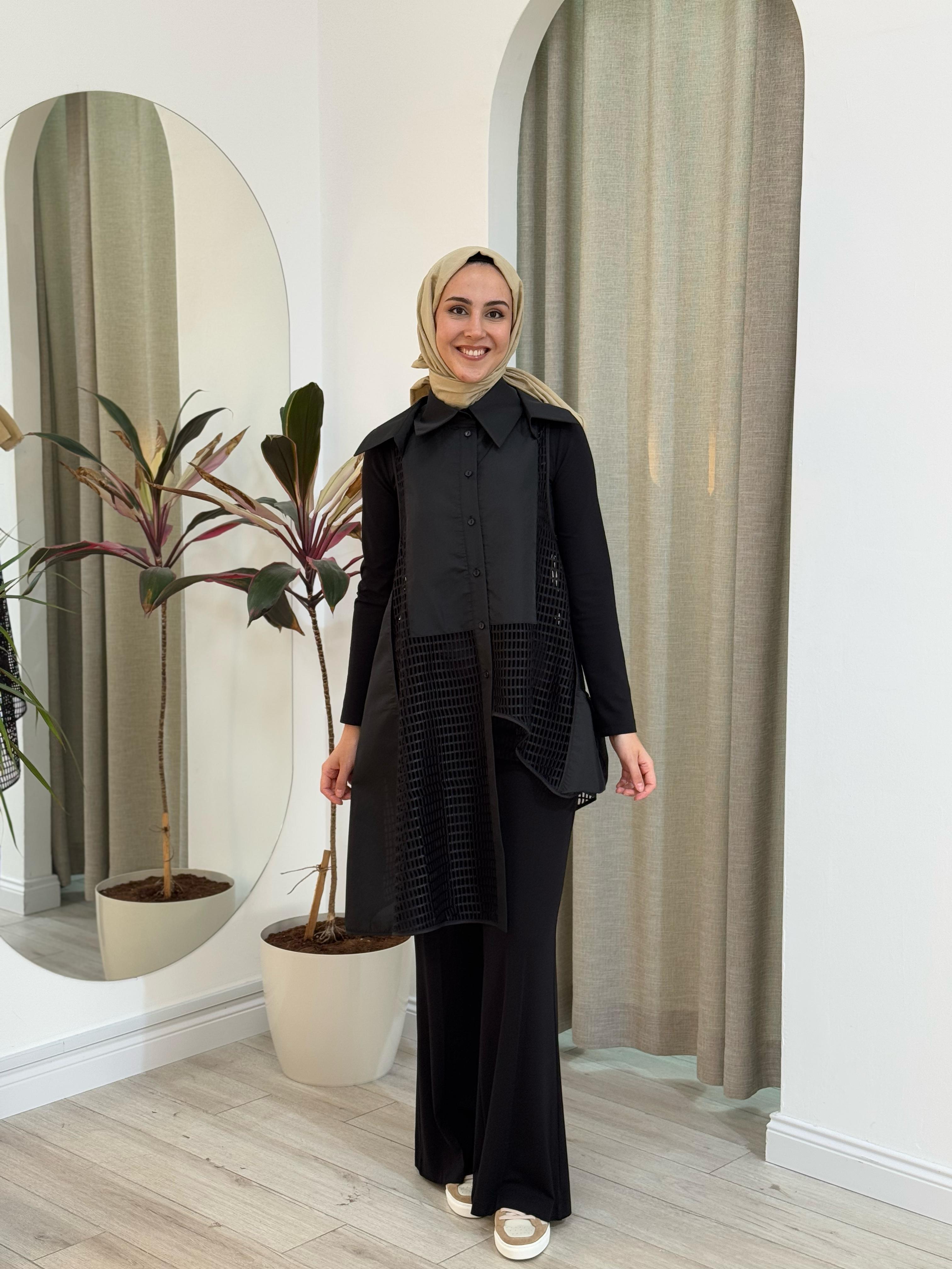 Kahma File Detaylı Kap Siyah 25y24150