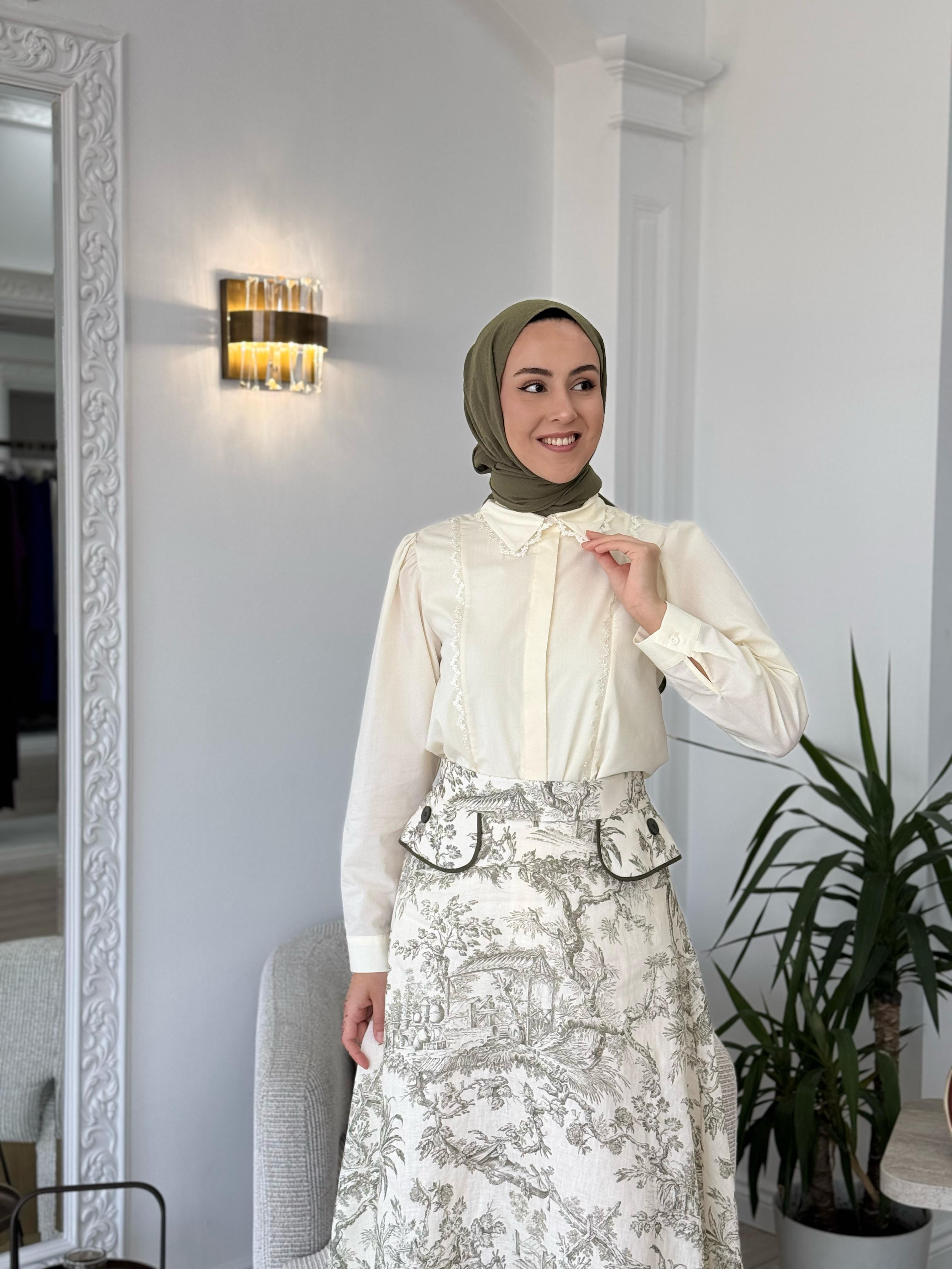 Kahma Gömlek Ekru 25y18157