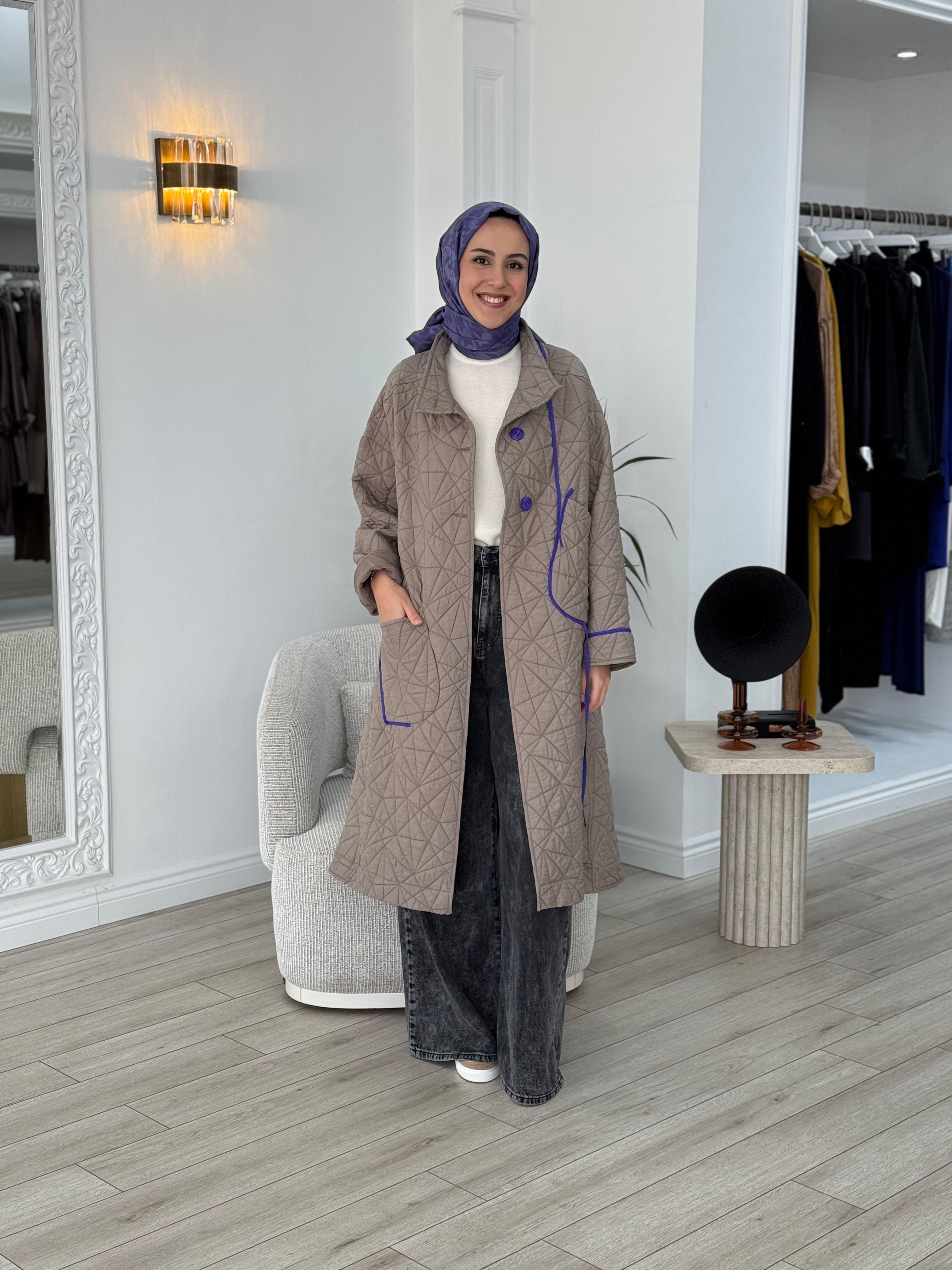 Kahma Mor Şerit Detaylı Kap 24k14111